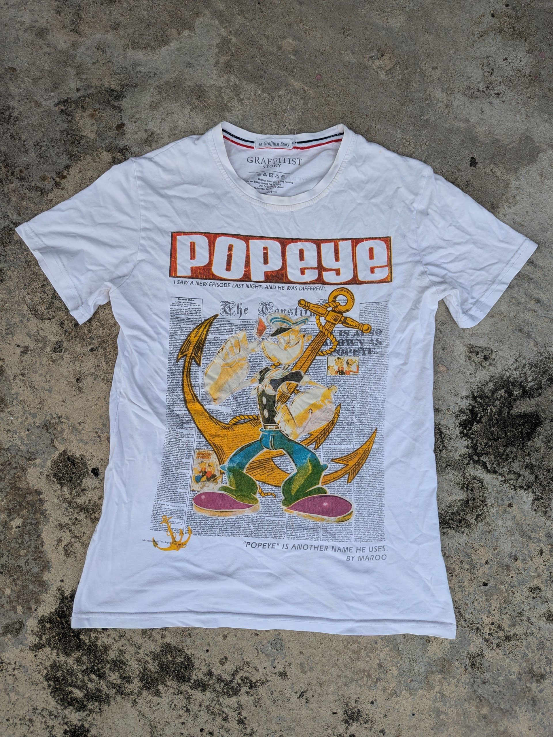 Cartoon Network × Japanese Brand Popeye Graphic Tee By Graffitis Story Size US S / EU 44-46 / 1 - 1 Thumbnail