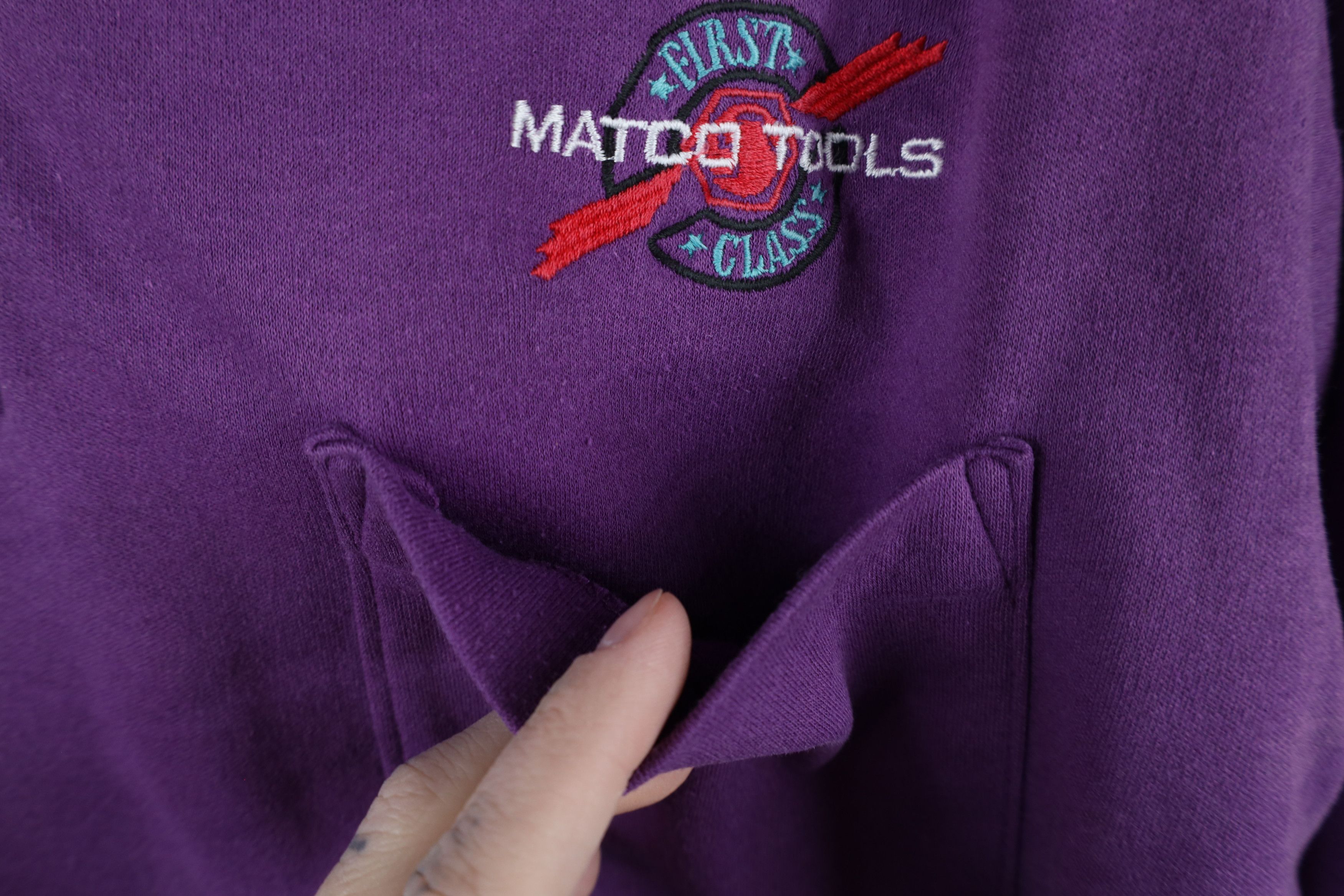 Vintage Vintage 90s Spell Out Matco Tools Polo Shirt Purple USA Size US L / EU 52-54 / 3 - 5 Thumbnail