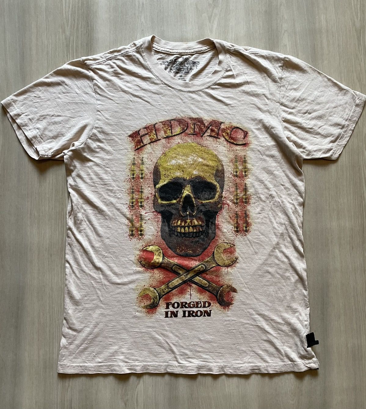 Harley Davidson HARLEY DAVIDSON Skull Tee Made in USA 100% Cotton Sz Medium Size US M / EU 48-50 / 2 - 1 Thumbnail