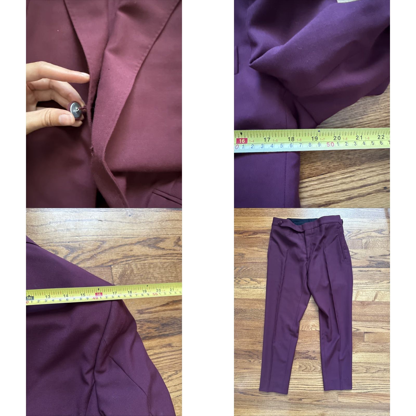 MooRER FRERE MENS SAGE MOORE SOLID WOOL SILK SUIT 2 PIECE SIZE 40 US 50IT Cherry Wool Lining Pre-owned Mens Size 40R - 9 Thumbnail