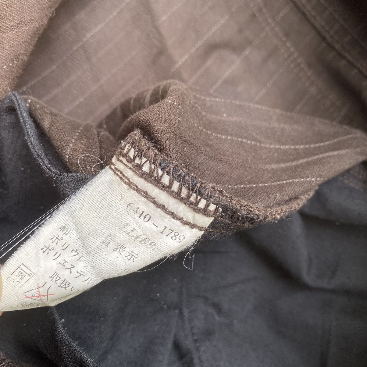 Japanese Brand Japanese SPINASH Faded Brown Cargo Stripped Pants Size US 32 / EU 48 - 6 Thumbnail