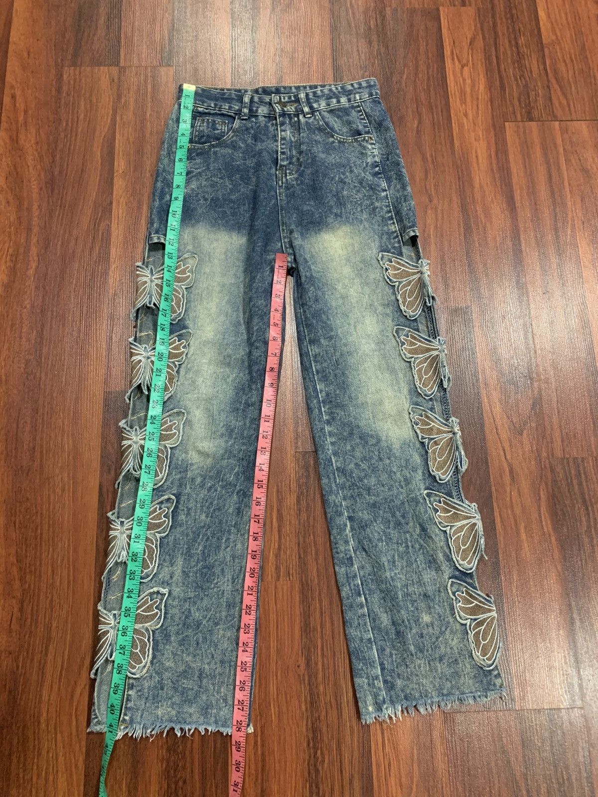 Japanese Brand Butterfly Patches Jeans Pants Size 28" / US 6 / IT 42 - 10 Thumbnail