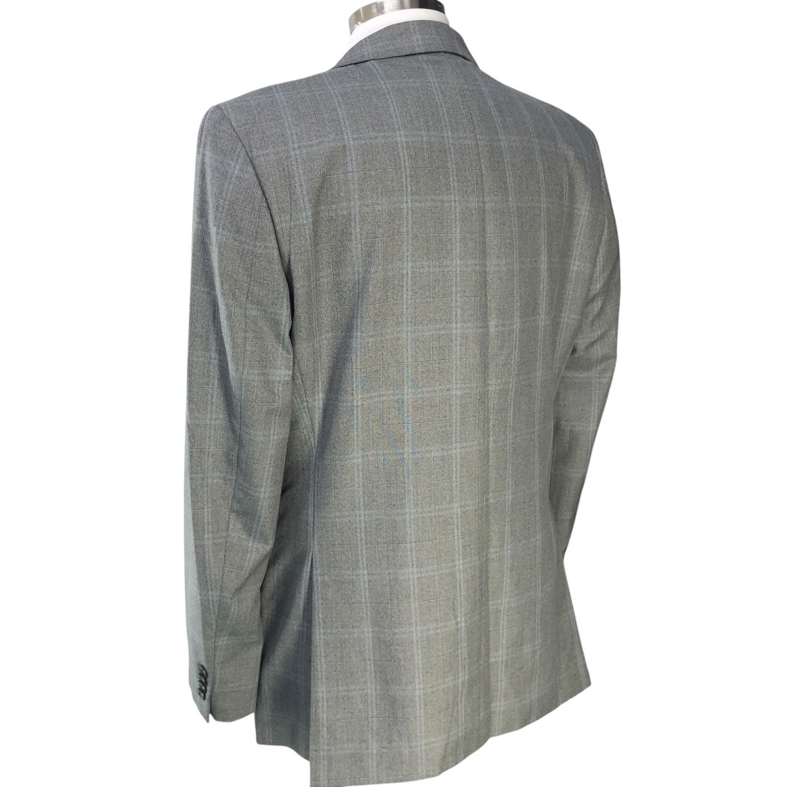 Michael Kors Michael Kors 42L Sport Coat Jacket Blazer Gray Windowpane Size 42L - 8 Thumbnail