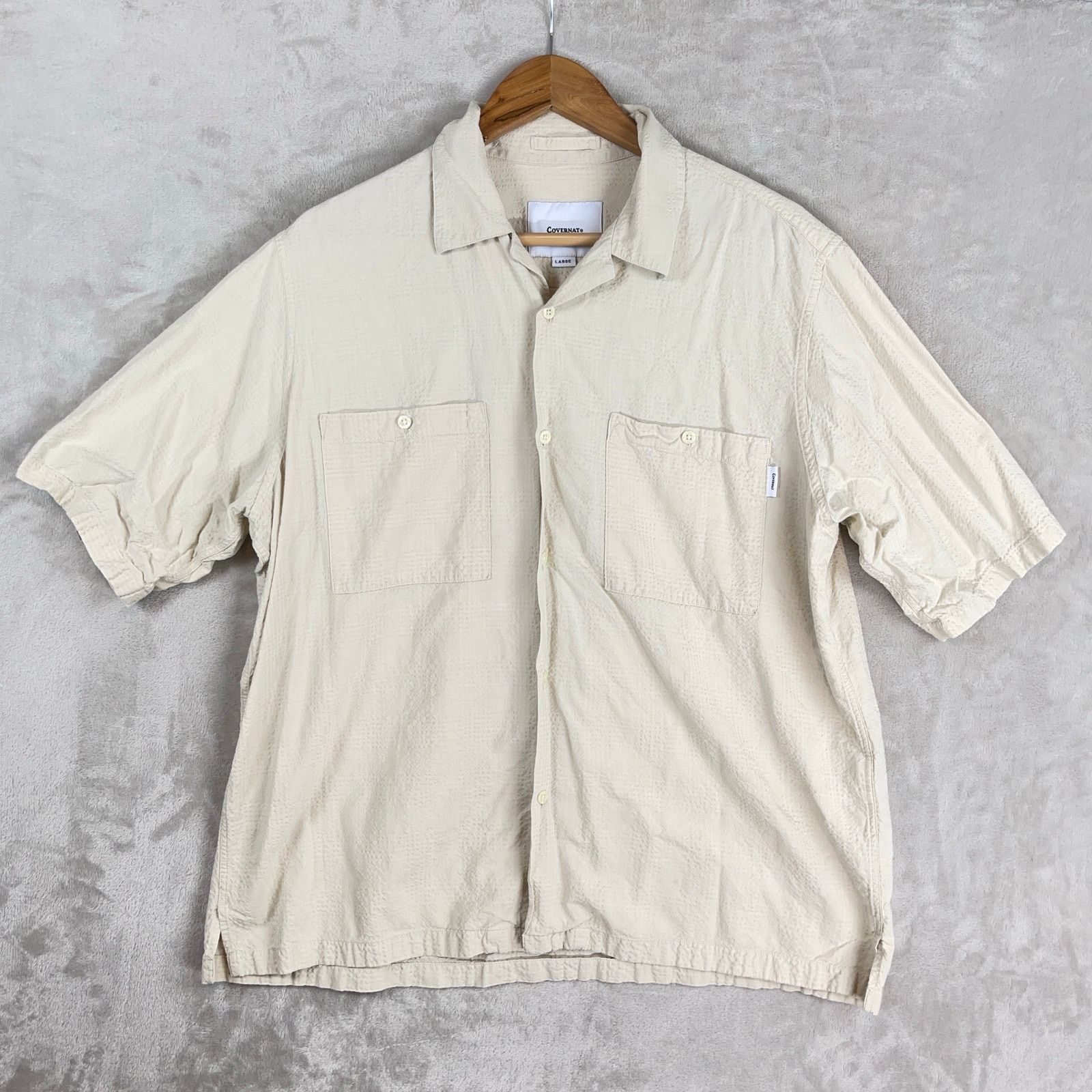 COVERNAT Covernat Seersucker Button Up Shirt Korean Streetwear Size US L / EU 52-54 / 3 - 1 Thumbnail