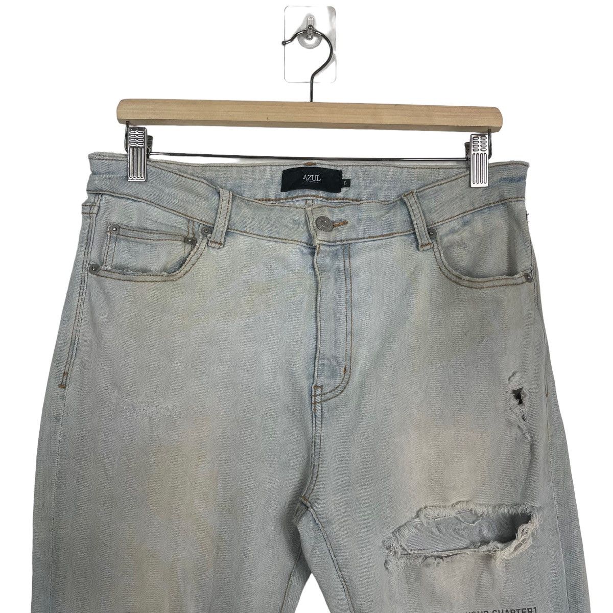 Japanese Brand Azul By Moussy Inspired Hysteric Glamour Skinny Jeans Size US 32 / EU 48 - 3 Thumbnail