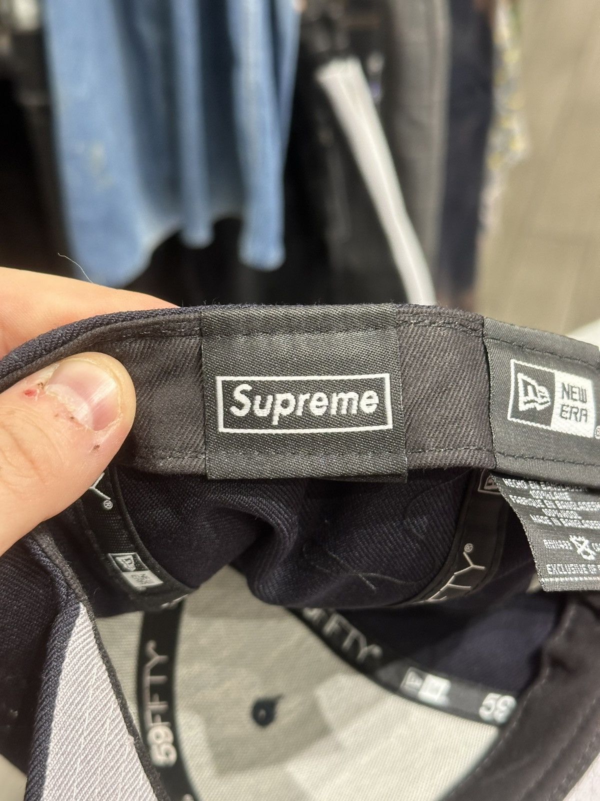 Supreme Supreme Script Logo New Era Fitted Hat Black 7 1/4 Size ONE SIZE - 2 Thumbnail