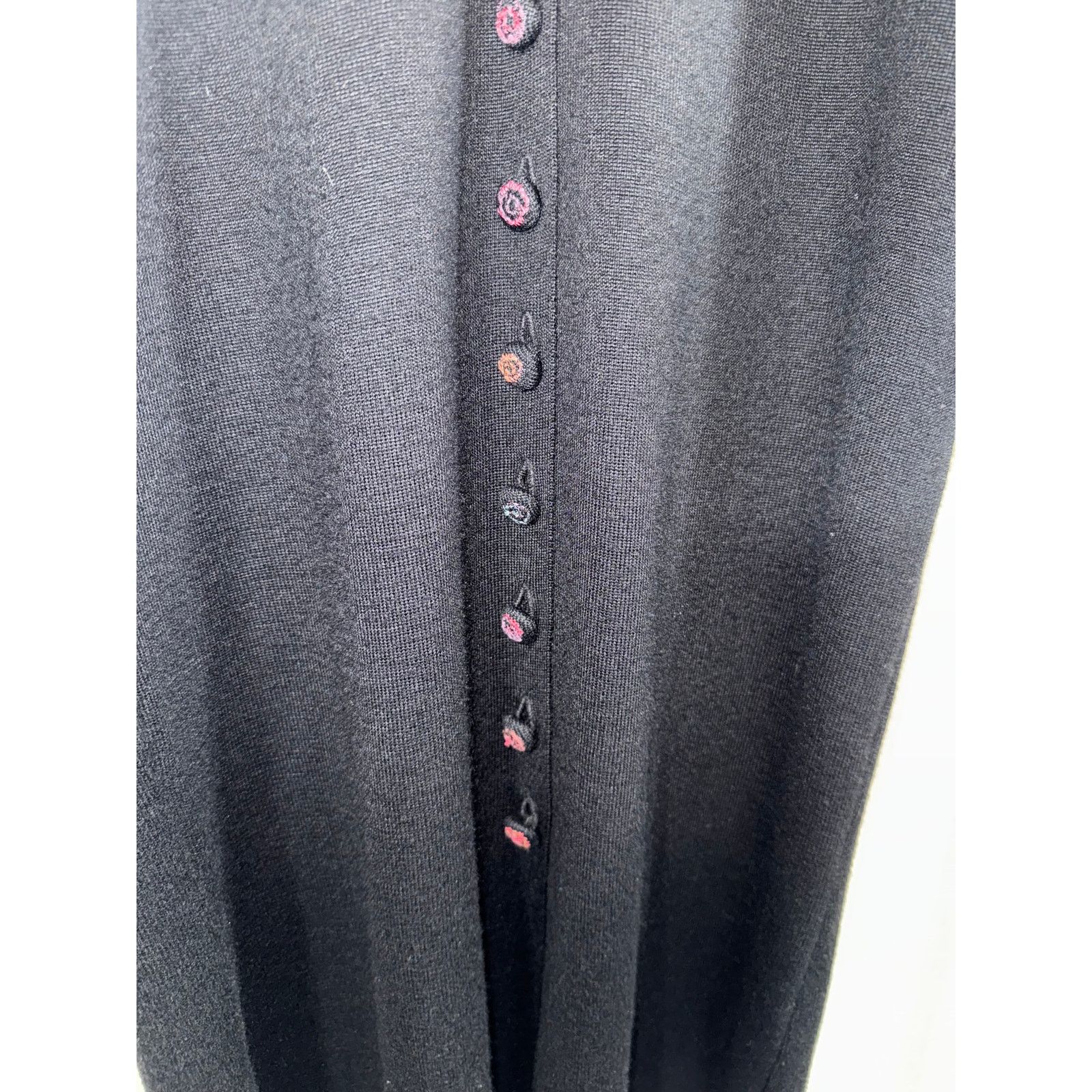 Vintage Vintage Carole Little Knit Sweater Dress Embroidered Size L / US 10 / IT 46 - 6 Thumbnail