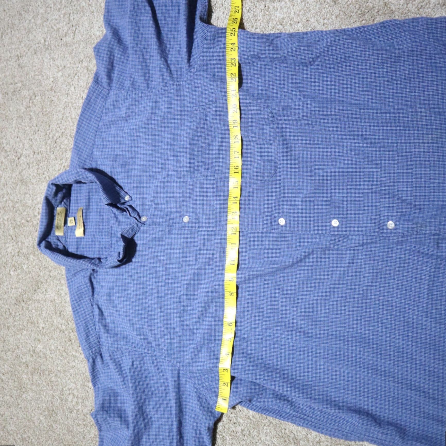 Arrow Arrow Shirt Button-Up Men 2XL Blue Polyester Rayon Casual Long Sleeve 90s Logo Size US XXL / EU 58 / 5 - 4 Thumbnail