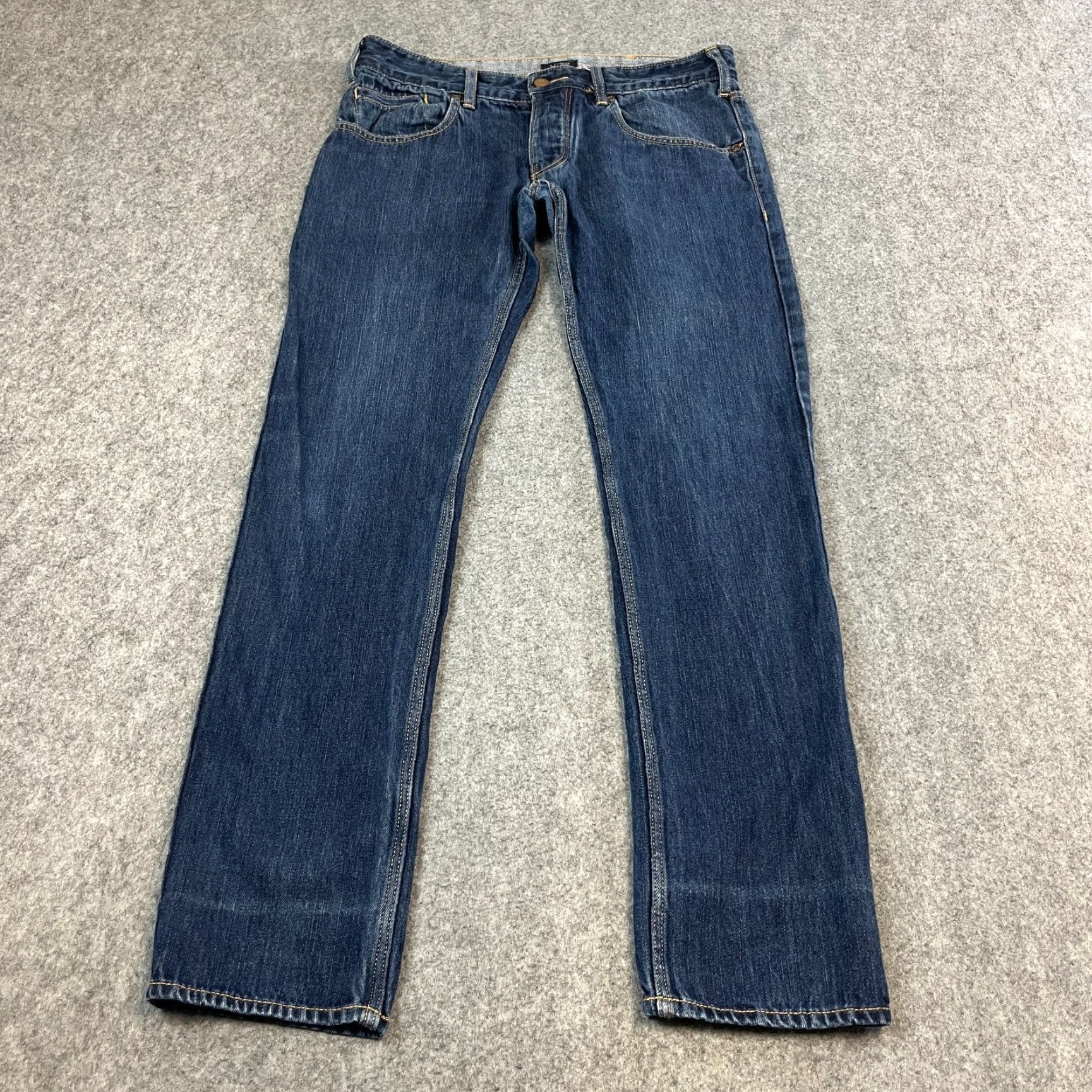 Vintage Armani Jeans Jeans Slim Straight 32 32 Dark Wash Blue 100% Cotton GA Mens Size US 32 / EU 48 - 2 Thumbnail