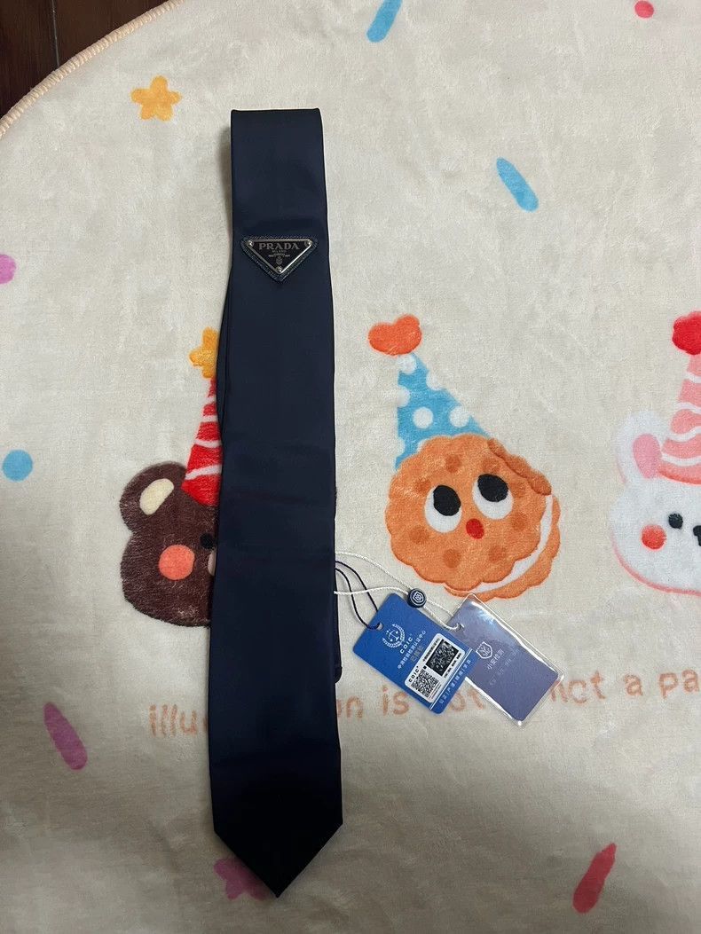 Prada Prada Tie with Triangle Logo for Sale-2506 Size ONE SIZE - 2 Thumbnail