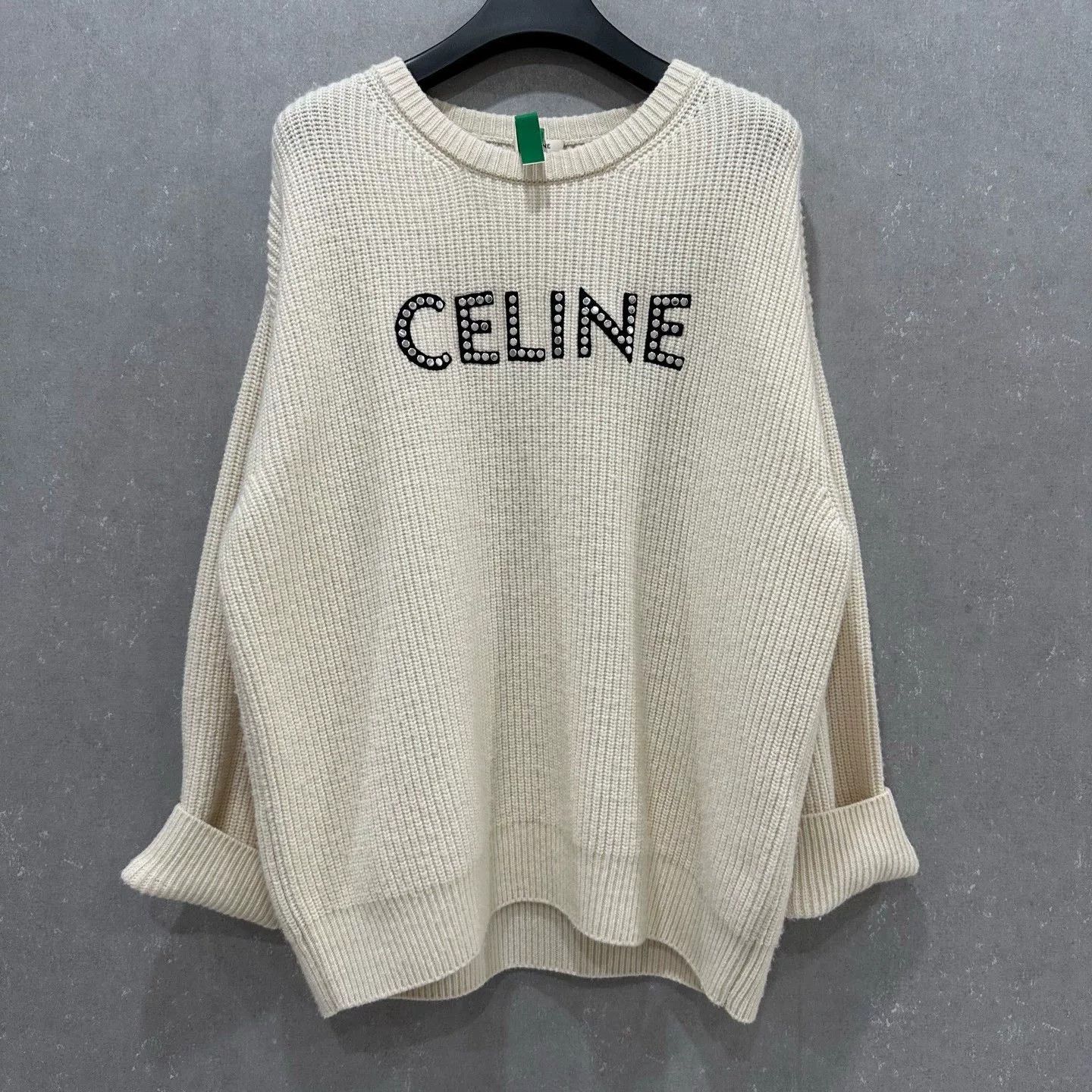 Celine Celine Rivet Letter Knit Sweater Size S / US 4 / IT 40 - 1 Thumbnail