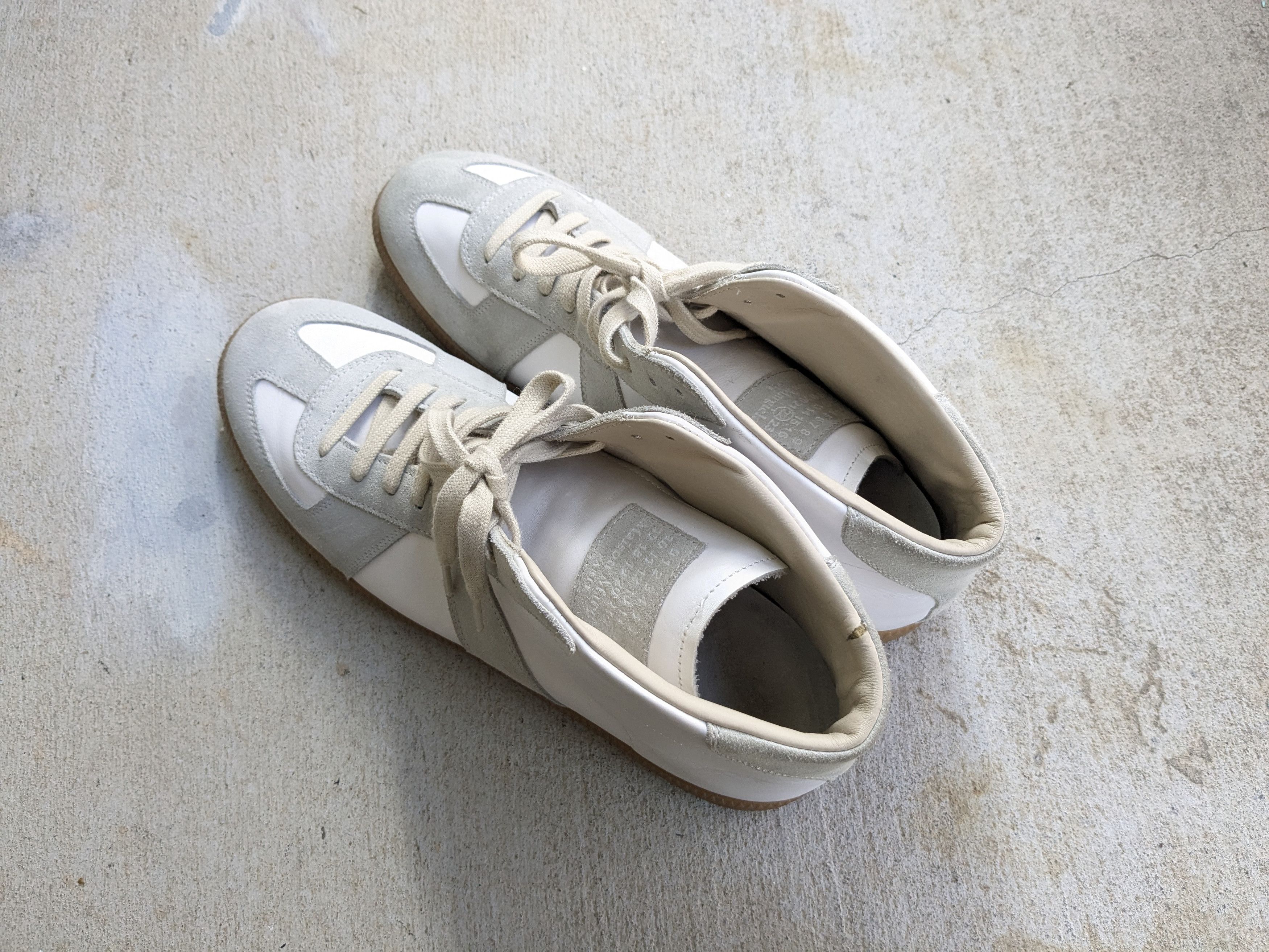Maison Margiela Maison Margiela GAT White Gray 12 45 High Suede Leather Size US 12 / EU 45 - 15 Thumbnail