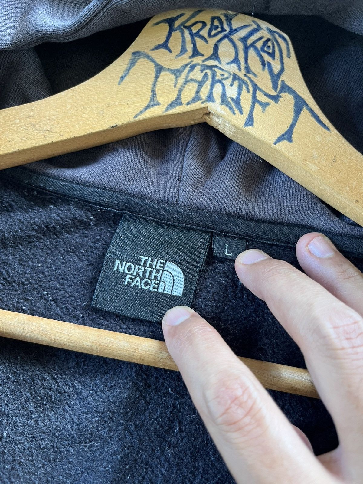 Japanese Brand × The North Face The North Face Big Logo Zipper Hoodie Distressed Size US L / EU 52-54 / 3 - 8 Thumbnail