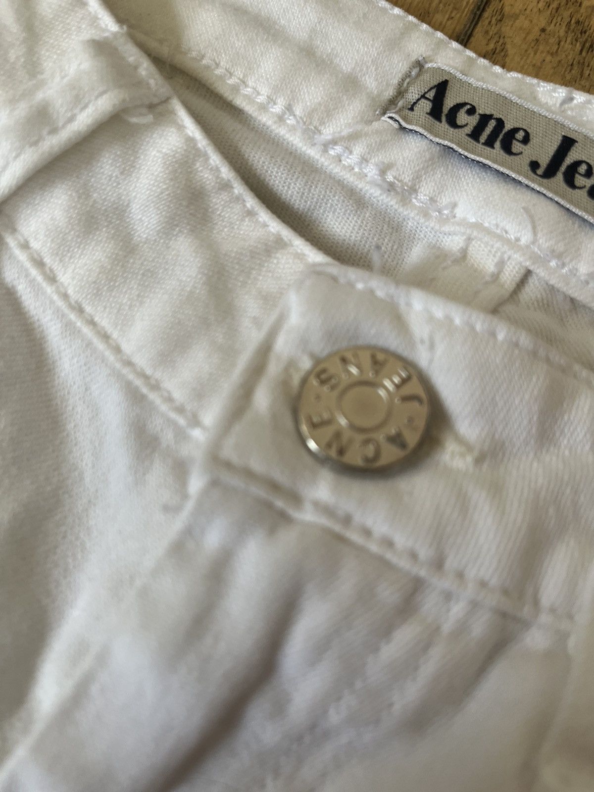 Acne Studios × Vintage Vintage Acne Studios White Denim Jeans Size 27/32 Y2K USA Size 32" / US 10 / IT 46 - 14 Thumbnail