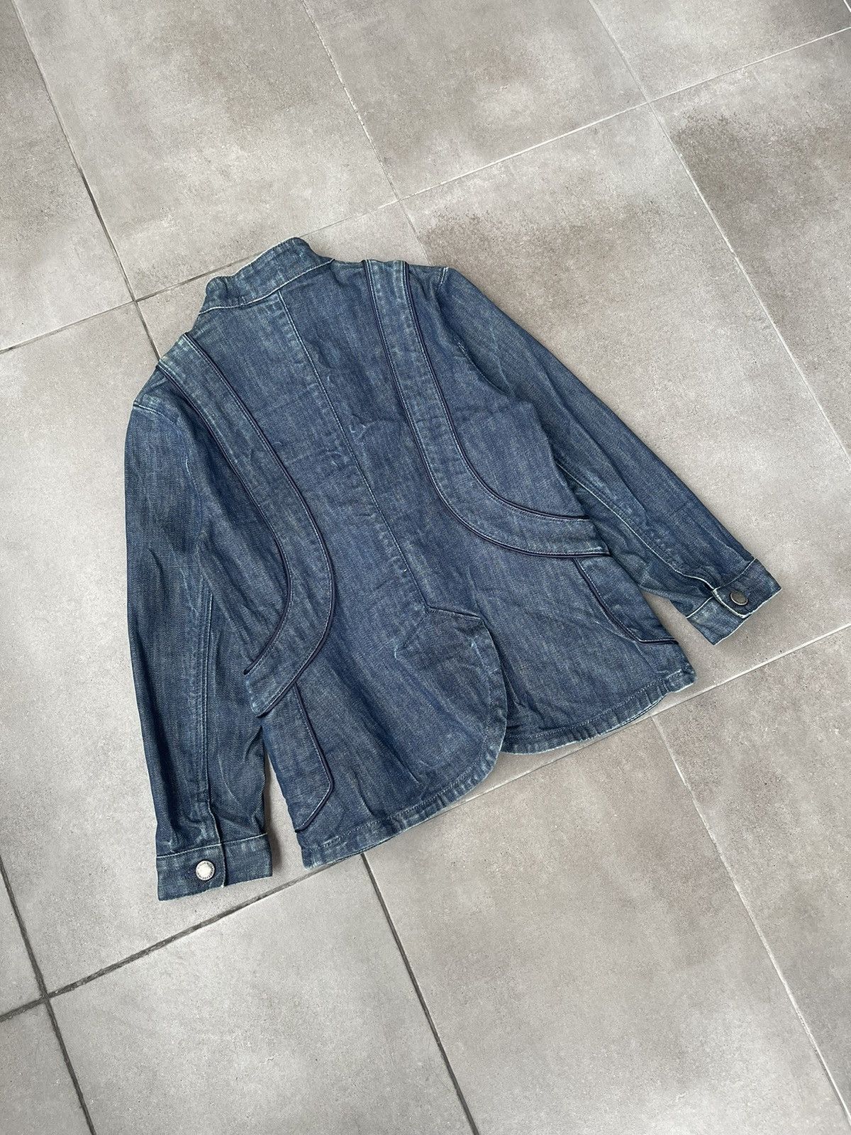 H&M × Stella McCartney SS05 Stella McCartney X H&M Denim Blazer Jacket Size XS / US 0-2 / IT 36-38 - 10 Thumbnail
