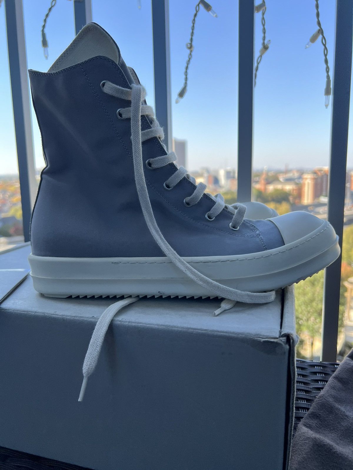 Rick Owens Rick Owens Ramone Grey/Nylon Aqua Size 41 | Grailed