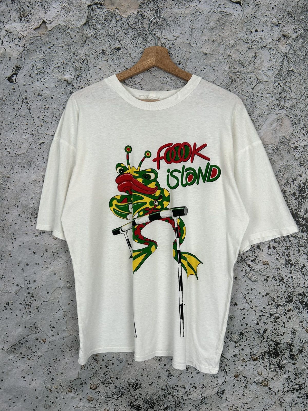 Vintage Vintage Frog Graphic Tee Animal Boxy Baggy Streetwear 90s Size US XL / EU 56 / 4 - 1 Thumbnail