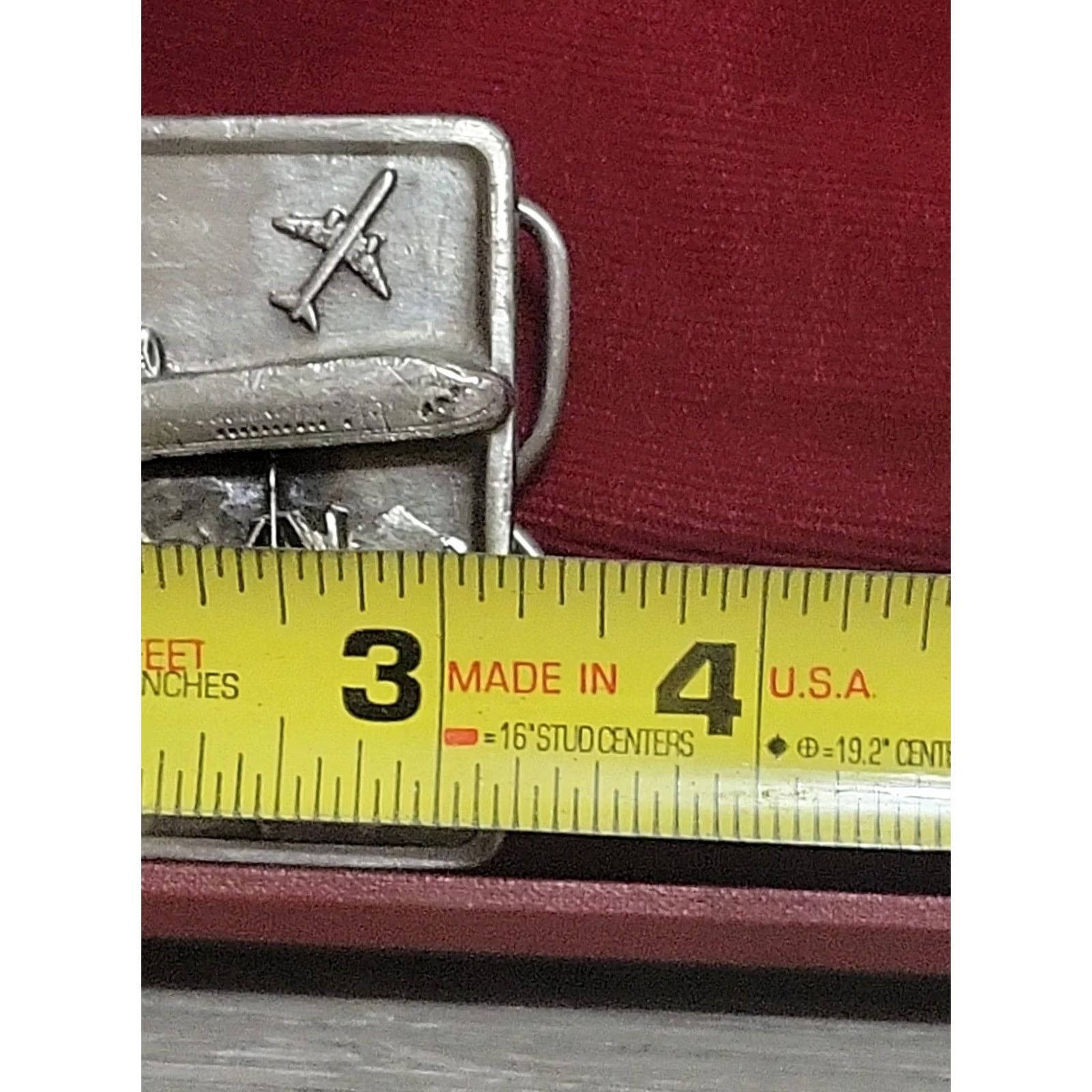 Vintage Vintage Siskiyou Boeing 757 Hydrofoil Pewter Belt Buckle 1982 Size ONE SIZE - 8 Thumbnail