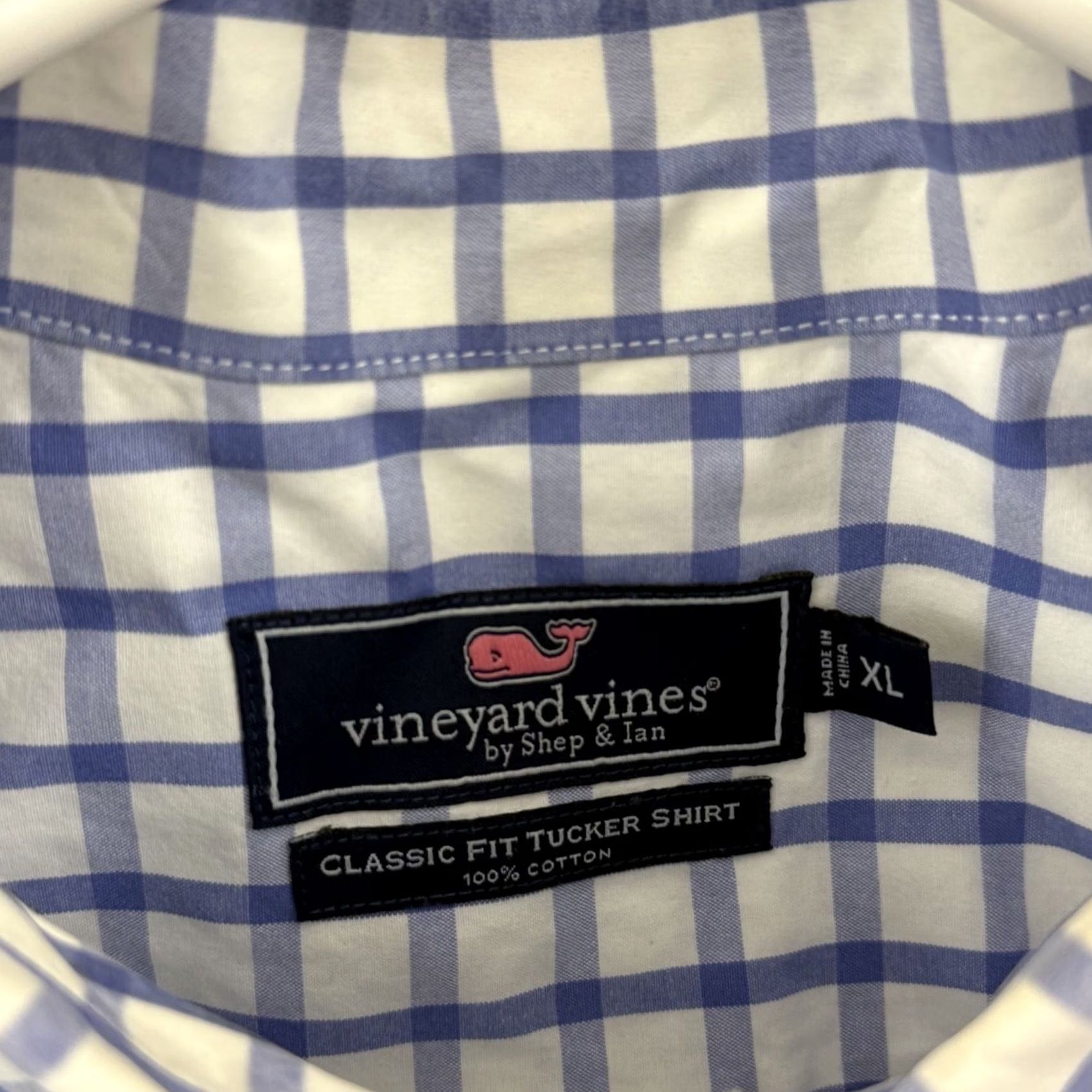 Vineyard Vines Vineyard Vines Shirt Mens XL Blue Classic Fit Long Sleeve Tucker Plaid Sport Button-Up Shirt Size US XL / EU 56 / 4 - 6 Thumbnail