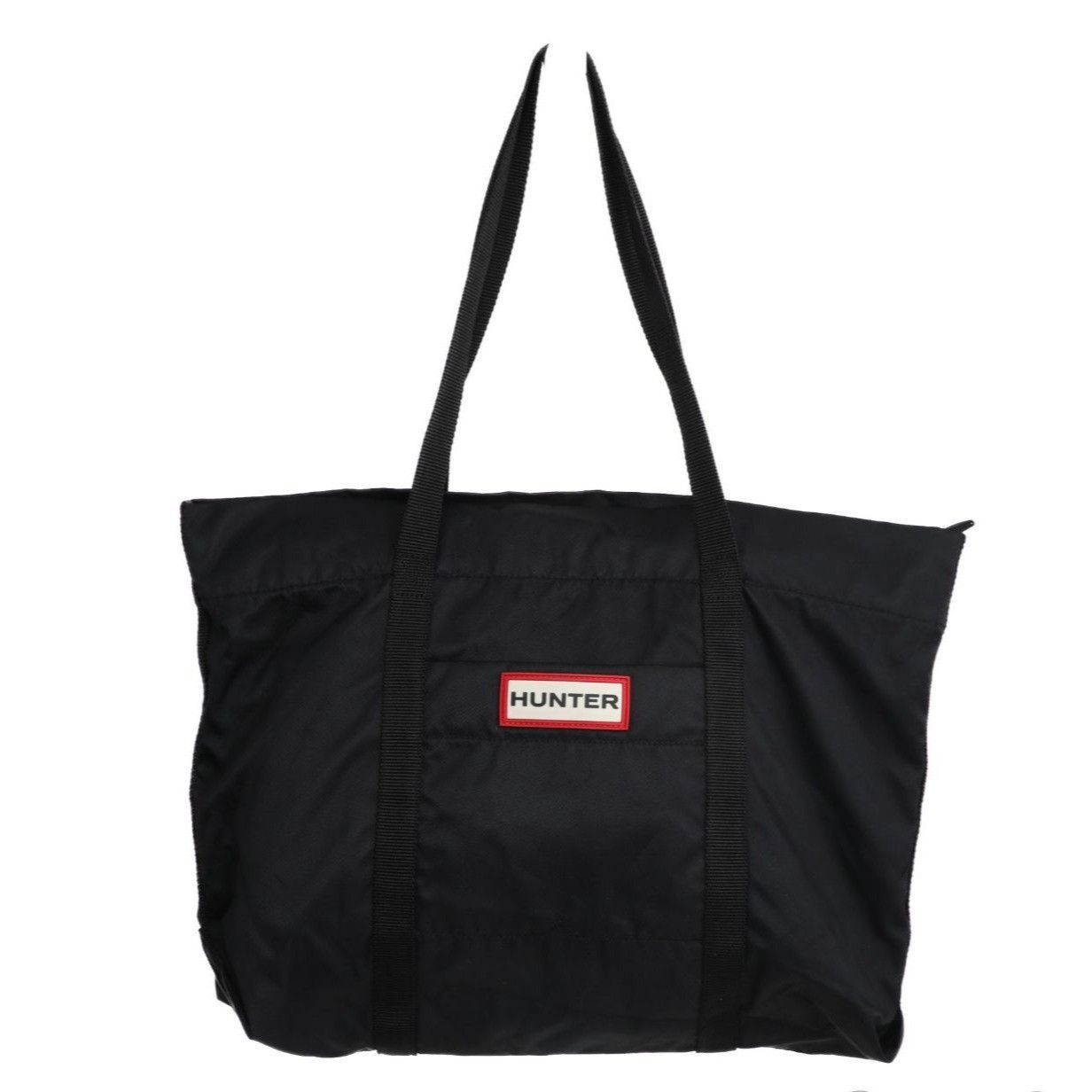 Hunter Original Black Nylon Large Tote Bag Logo Zip Top Wate