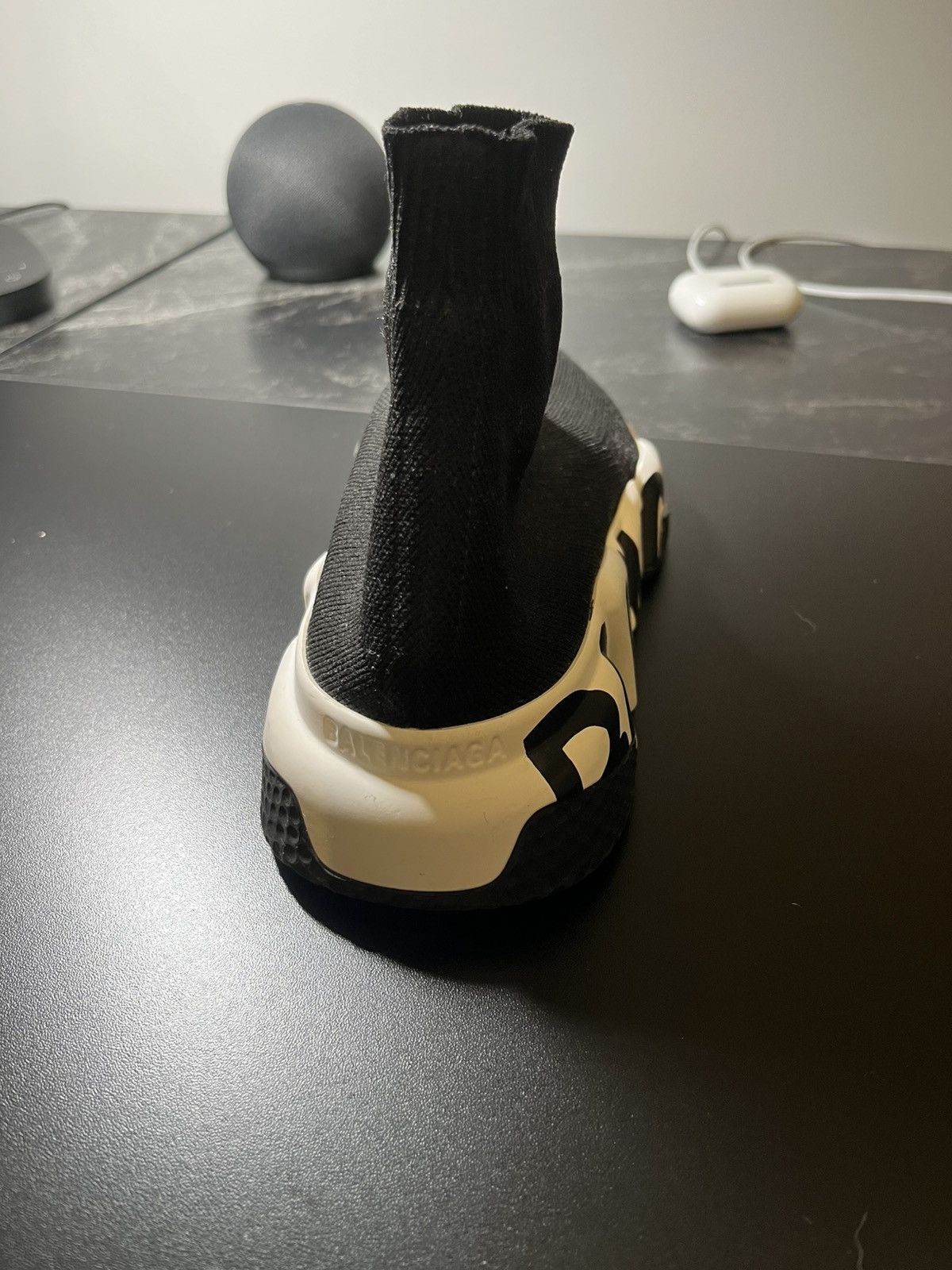 Balenciaga Balenciaga Speed Trainer “Graffiti” Sock Sneakers WhiteBlack Size US 6 / IT 36 - 5 Thumbnail