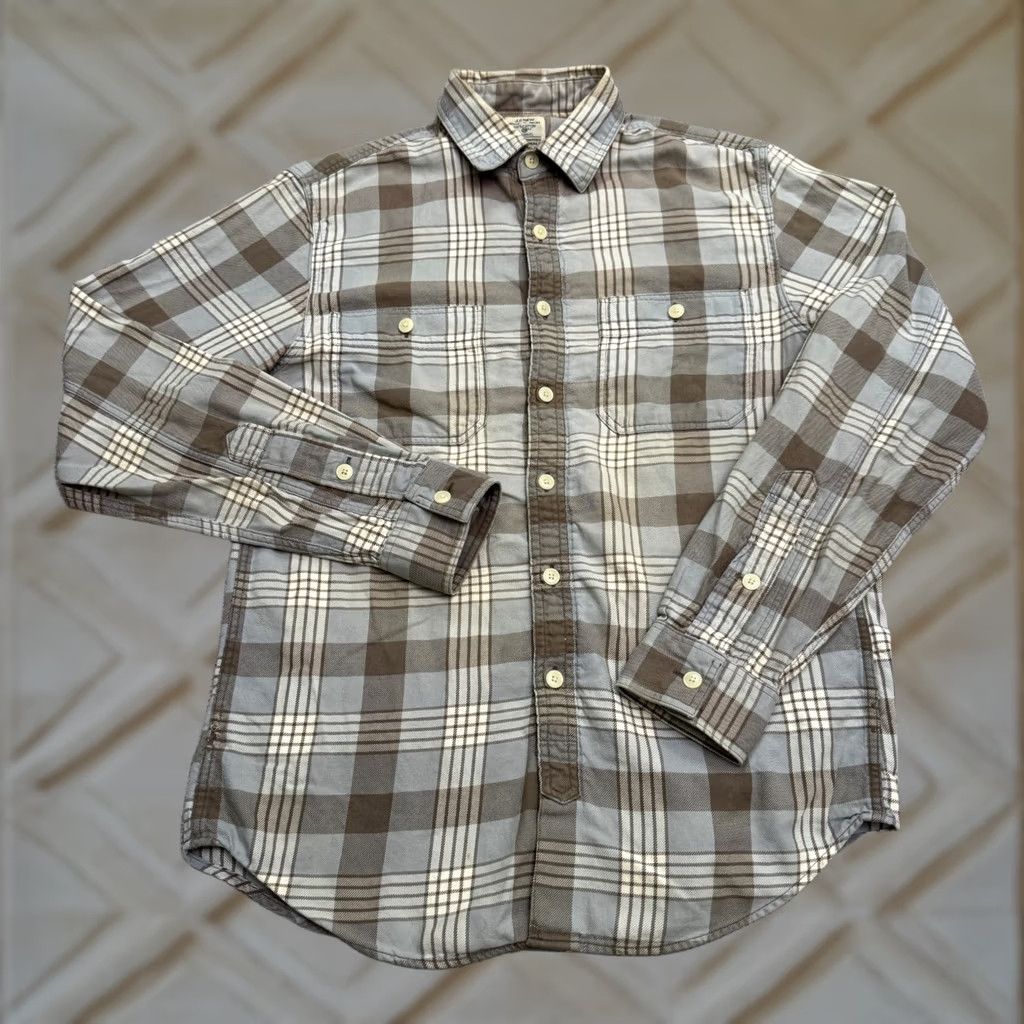J.Crew J.Crew Brown Plaid Flannel Button Down Shirt Men Small Long Sleeve Casual Size US S / EU 44-46 / 1 - 1 Thumbnail