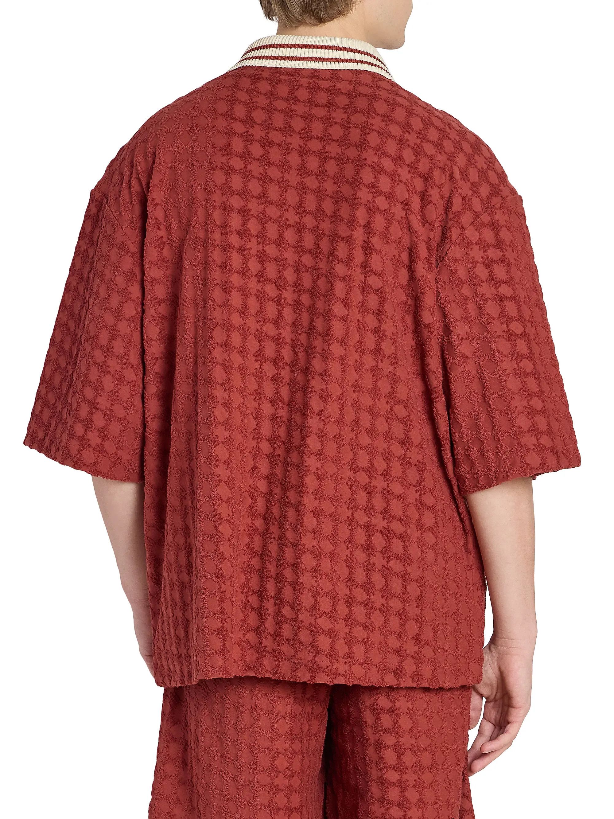 Amiri os11x0526 MA Chateau Oversized Button-Front Shirt Terracotta Size US L / EU 52-54 / 3 - 5 Thumbnail