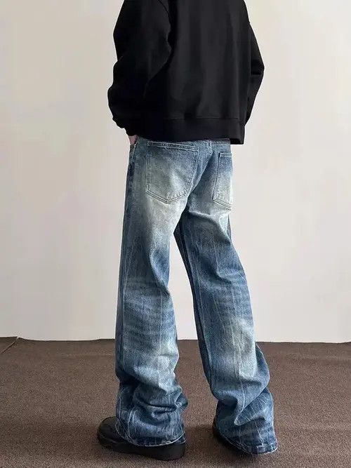 Jean High street lightning crackle micro-flared jeans Size US 32 / EU 48 - 3 Thumbnail