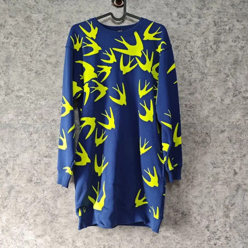 Alexander McQueen Alexander McQueen Blue Cotton Sweatshirt with Print 0089 Size S / US 4 / IT 40 - 1 Thumbnail