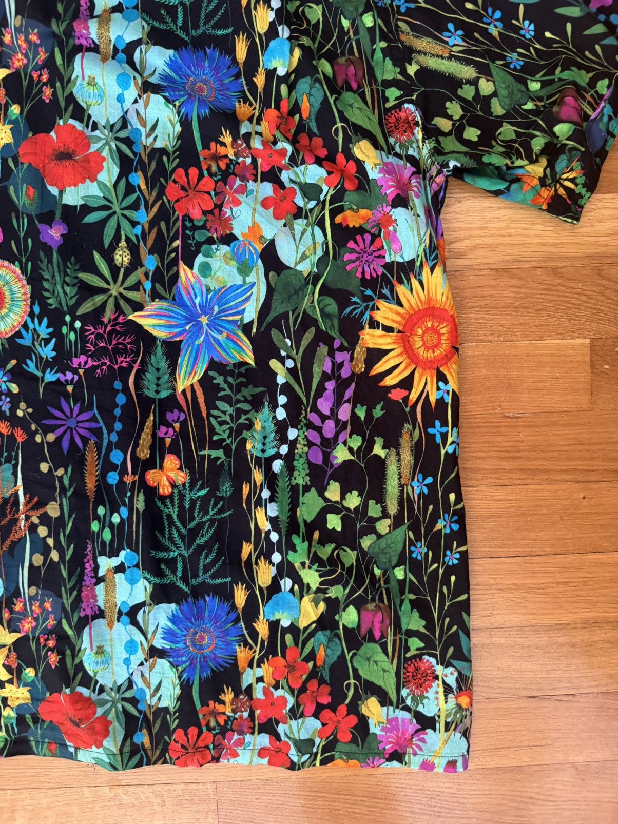 Engineered Garments Engineered Garments Black Floral Lawn Camp Shirt Size US S / EU 44-46 / 1 - 9 Thumbnail