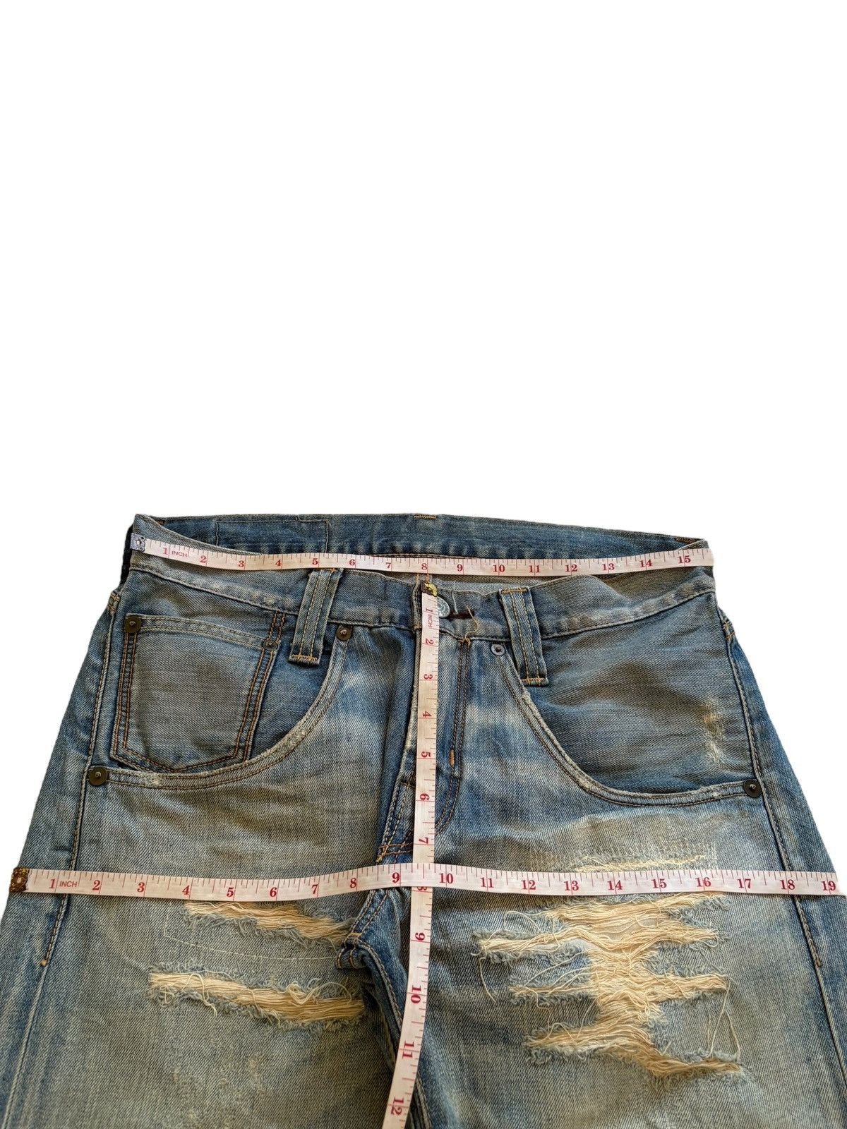 Levi's × Levi's Vintage Clothing Vintage 90s Levis 508 Mud Wash Distressed Rip Bootcut Jeans Size US 31 - 12 Thumbnail