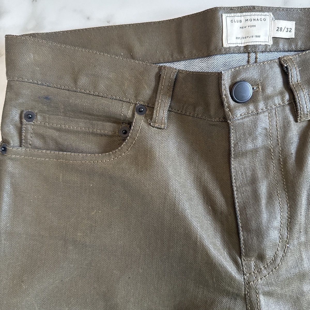Club Monaco Club Monaco Jeans - Worn Green Size US 28 / EU 44 - 6 Thumbnail