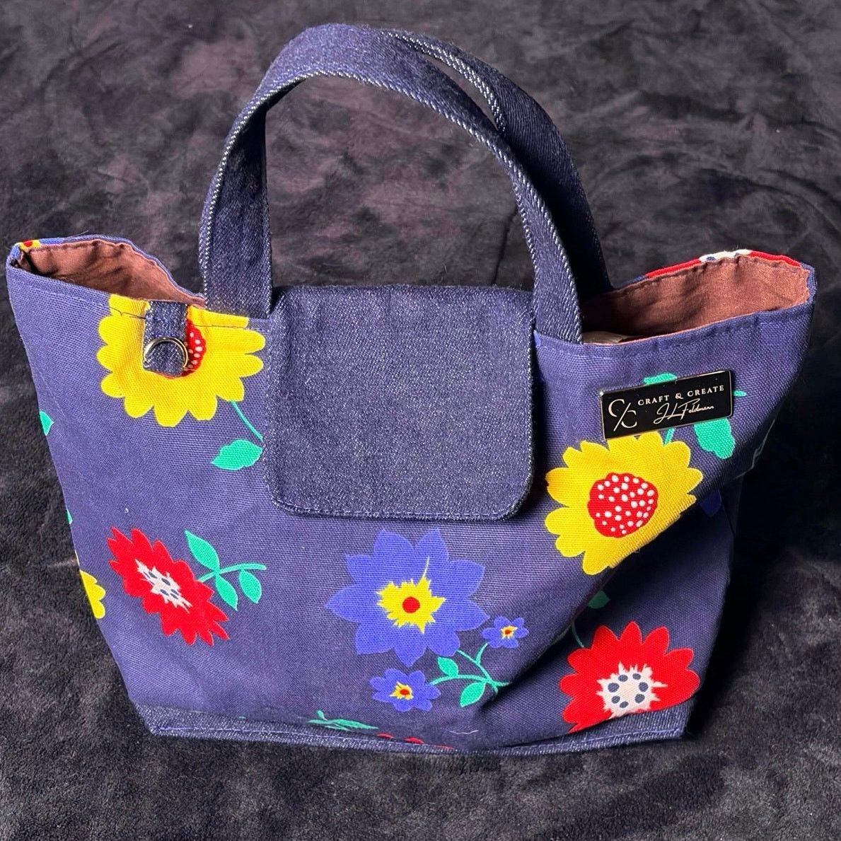 Other Blue Denim Floral Craft & Create Bag Size ONE SIZE - 1 Thumbnail