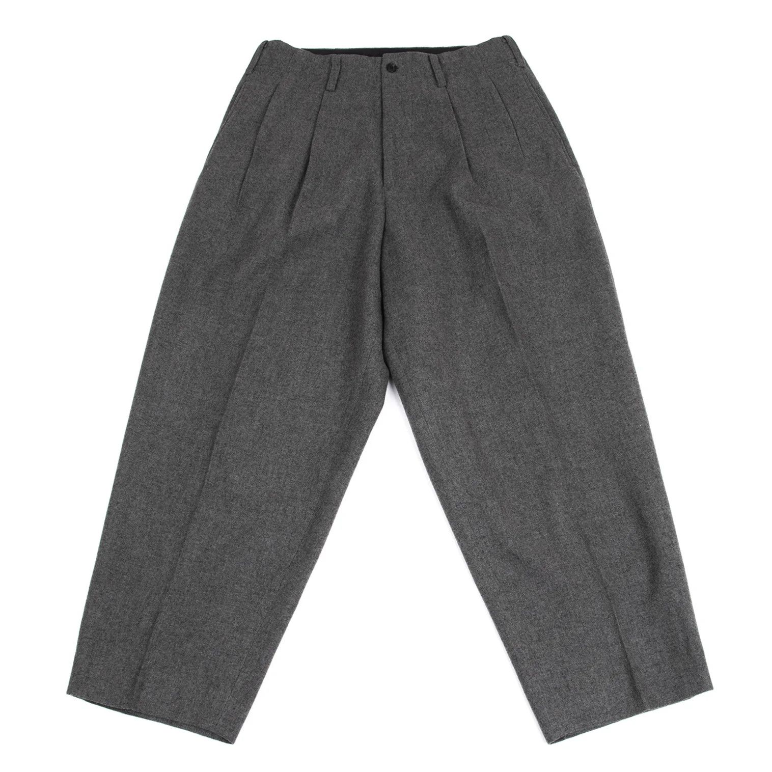 Yohji Yamamoto Yohji Yamamoto Felt Wool Tapered Pants Size US 36 / EU 52 - 1 Thumbnail