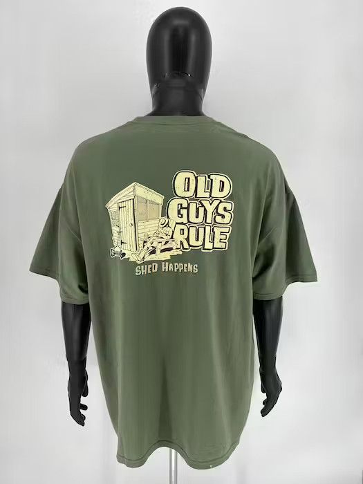 Japanese Brand × Vintage Vintage Y2K Old Guys Rule T-Shirt Big Logo Size L Size US XXL / EU 58 / 5 - 2 Thumbnail