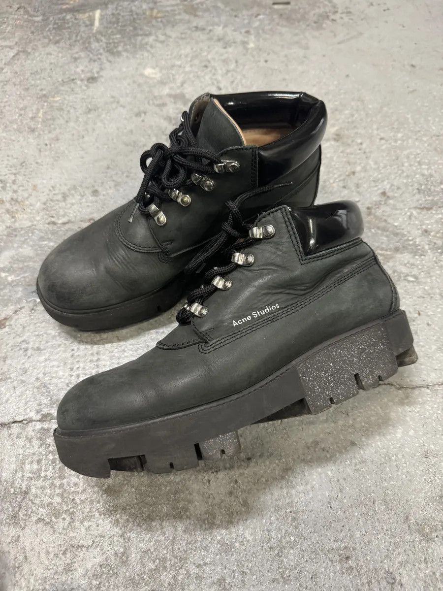Acne Studios Acne Studios Black Hiking Leather Boots Size US 7 / EU 40 - 3 Thumbnail