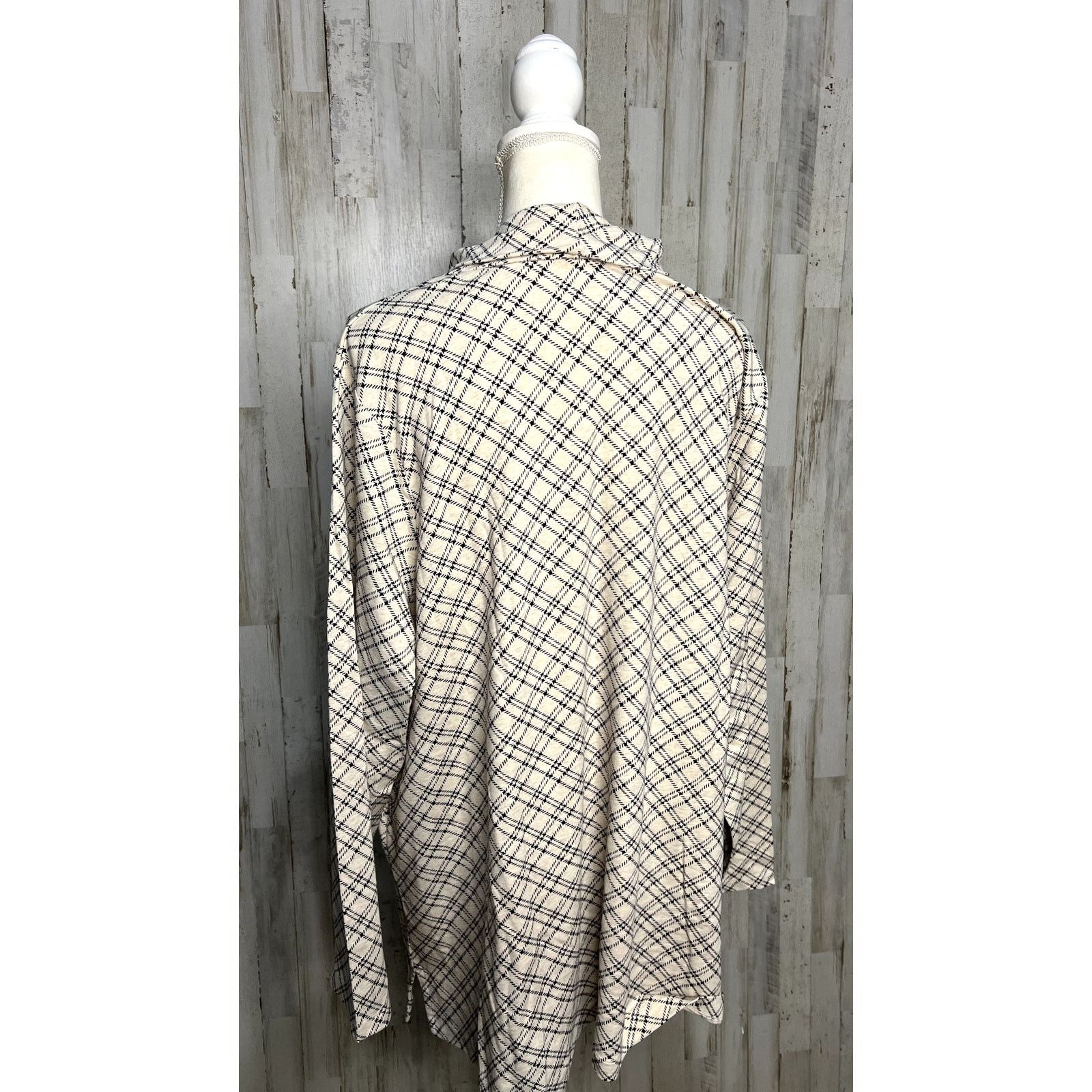 Lands' End Lands' End Women's 3XL Plaid Turtleneck Long Sleeve Blouse Size 3XL / US 20-22 - 4 Thumbnail