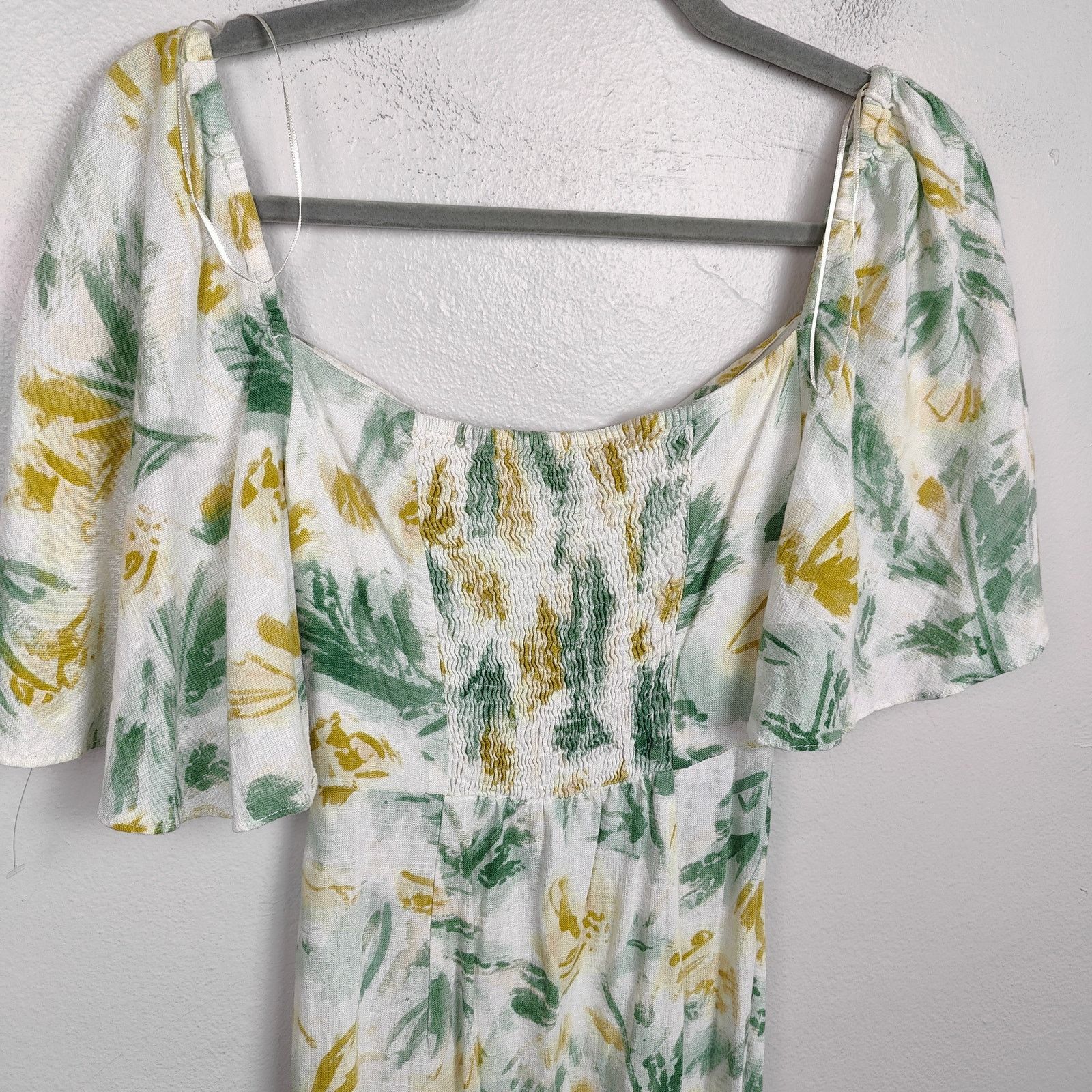 Zara Zara Cutout Midi Dress Women XS White Floral Print Beachy Size XS / US 0-2 / IT 36-38 - 7 Thumbnail