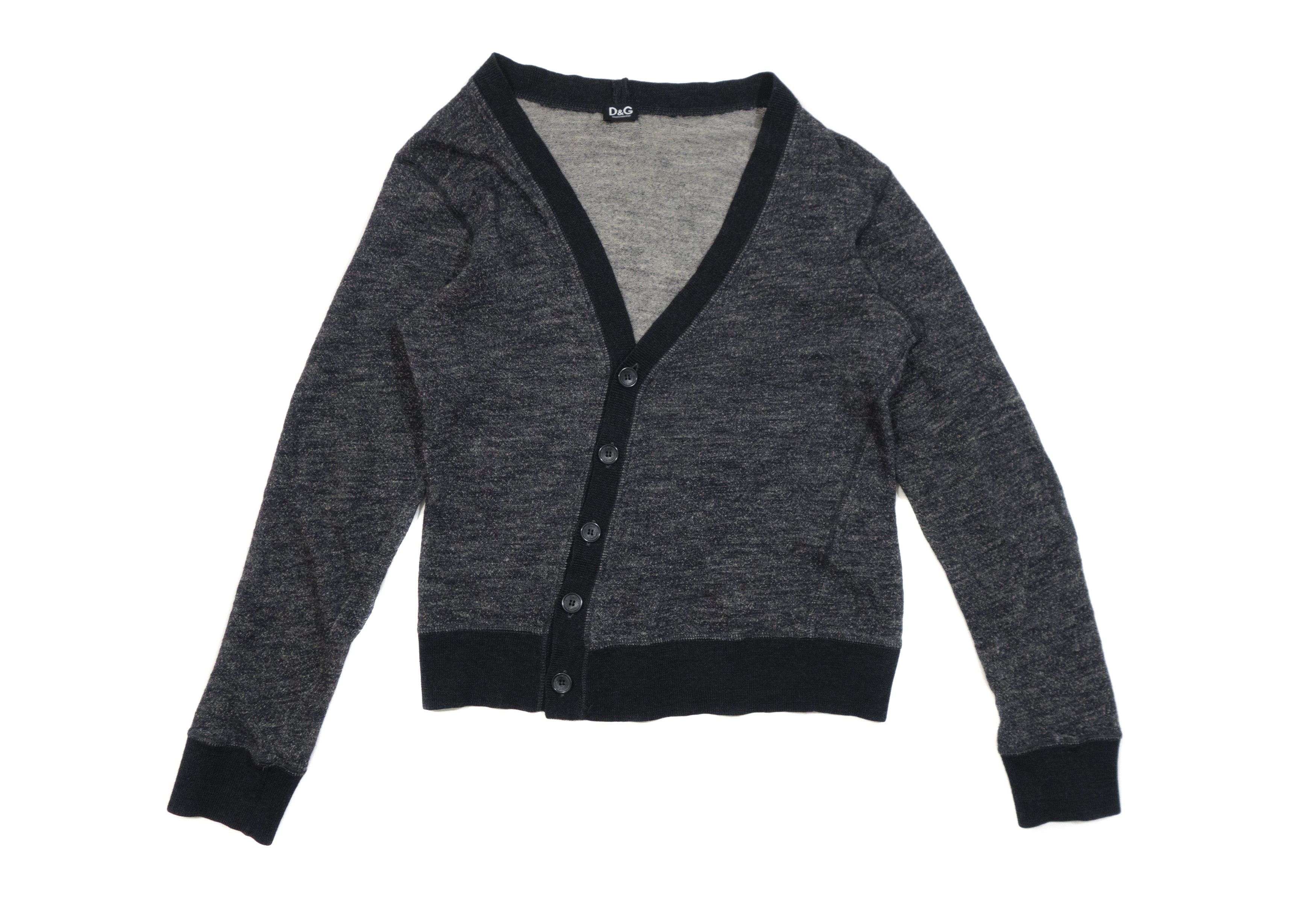 Dolce & Gabbana Asymmetric Button-Up Wool Blend Cardigan Size US L / EU 52-54 / 3 - 2 Thumbnail