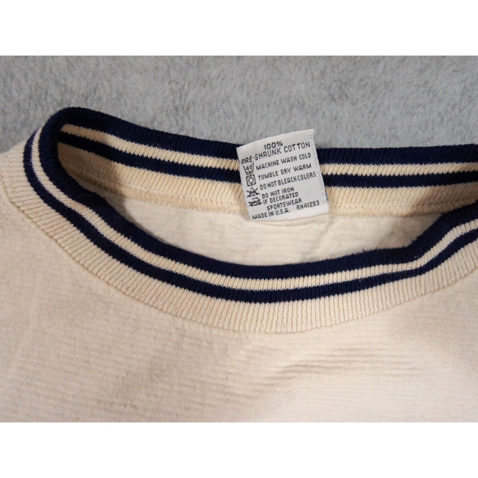 Vintage VINTAGE Cal Cru Shirt Mens XLarge Beige Crewneck 90s Single Stitch Tee Palm Springs USA Size US XL / EU 56 / 4 - 7 Thumbnail