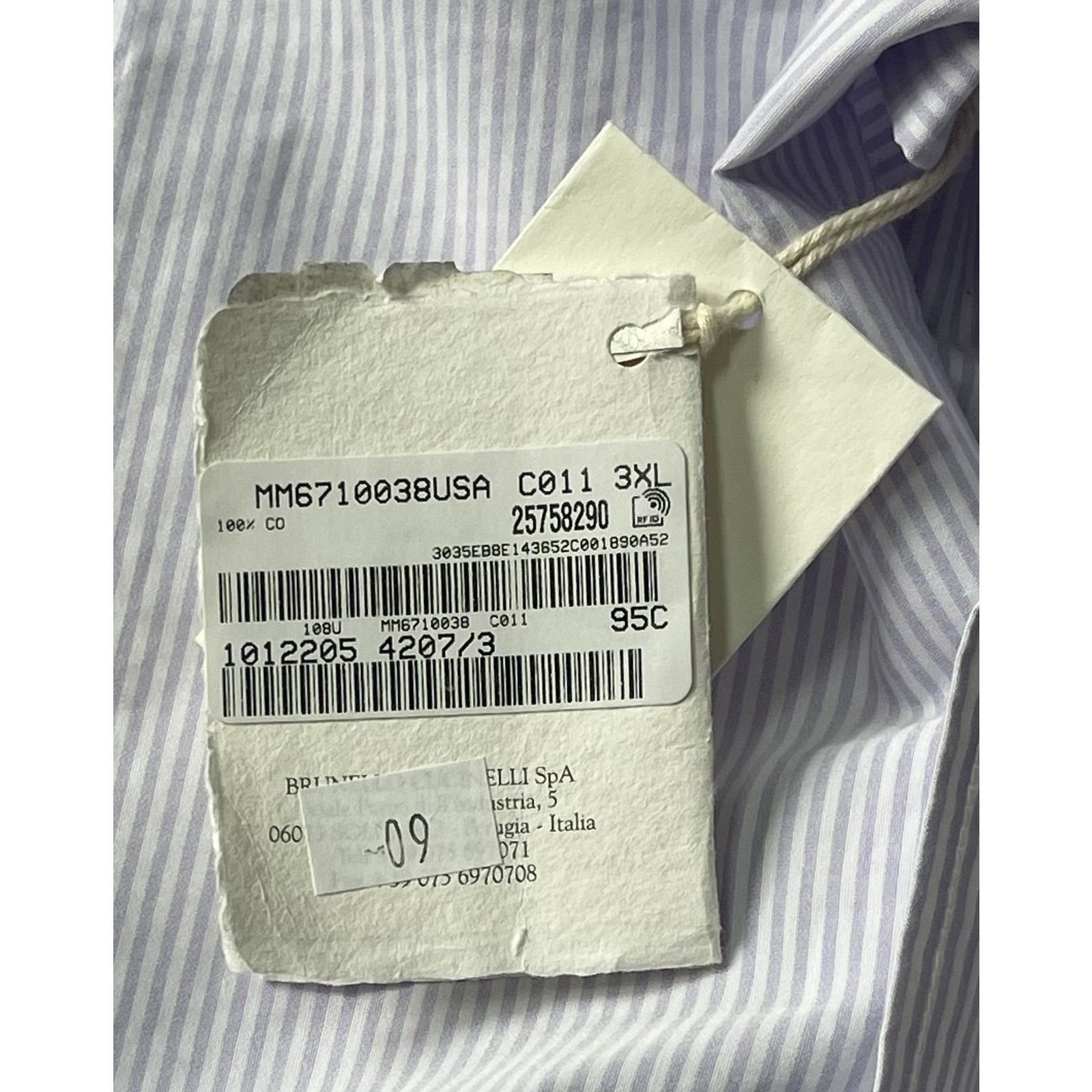 Brunello Cucinelli $950 NWT Brunello Cucinelli Blue Stripe Dress Shirt XXXL Size US XXL / EU 58 / 5 - 6 Thumbnail