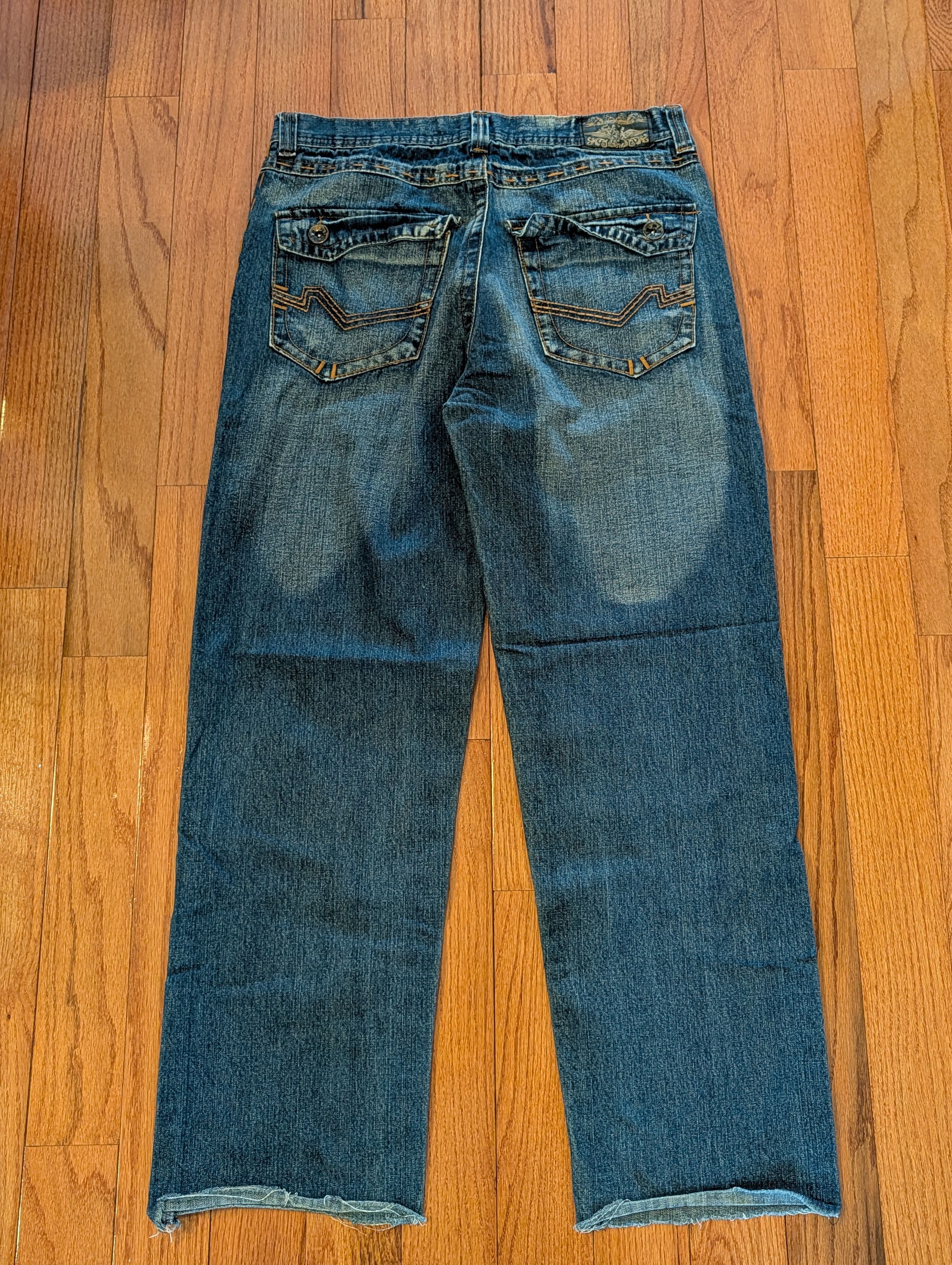 Southpole Konvict Muzik Baggy Jeans Y2K Akon Embroidered Denim 36x34 Size US 36 / EU 52 - 1 Thumbnail