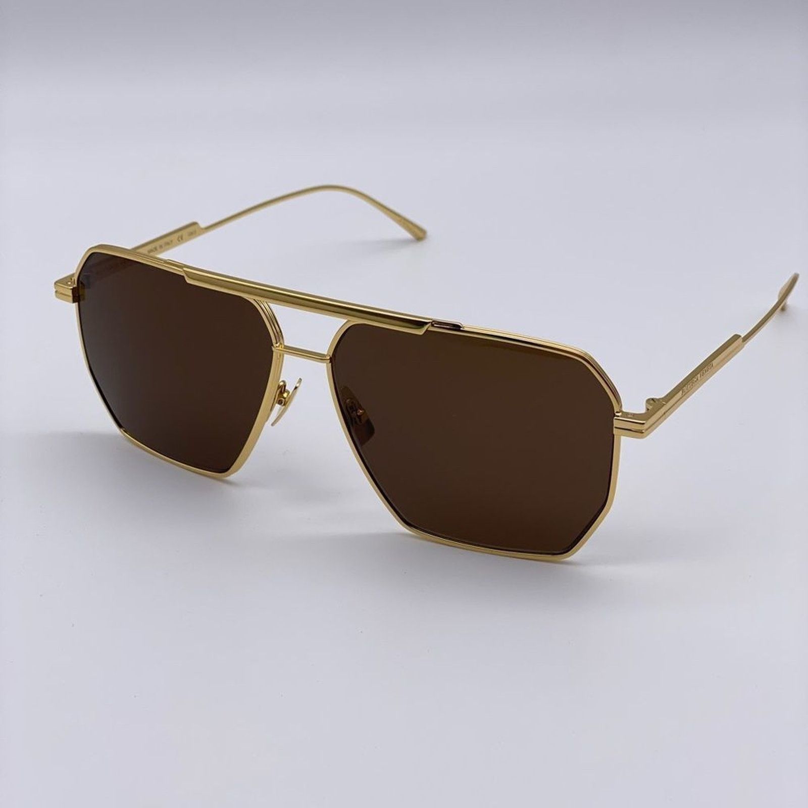 BRAND NEW BOTTEGA VENETA BV1012S 003 Gold/Brown Unisex