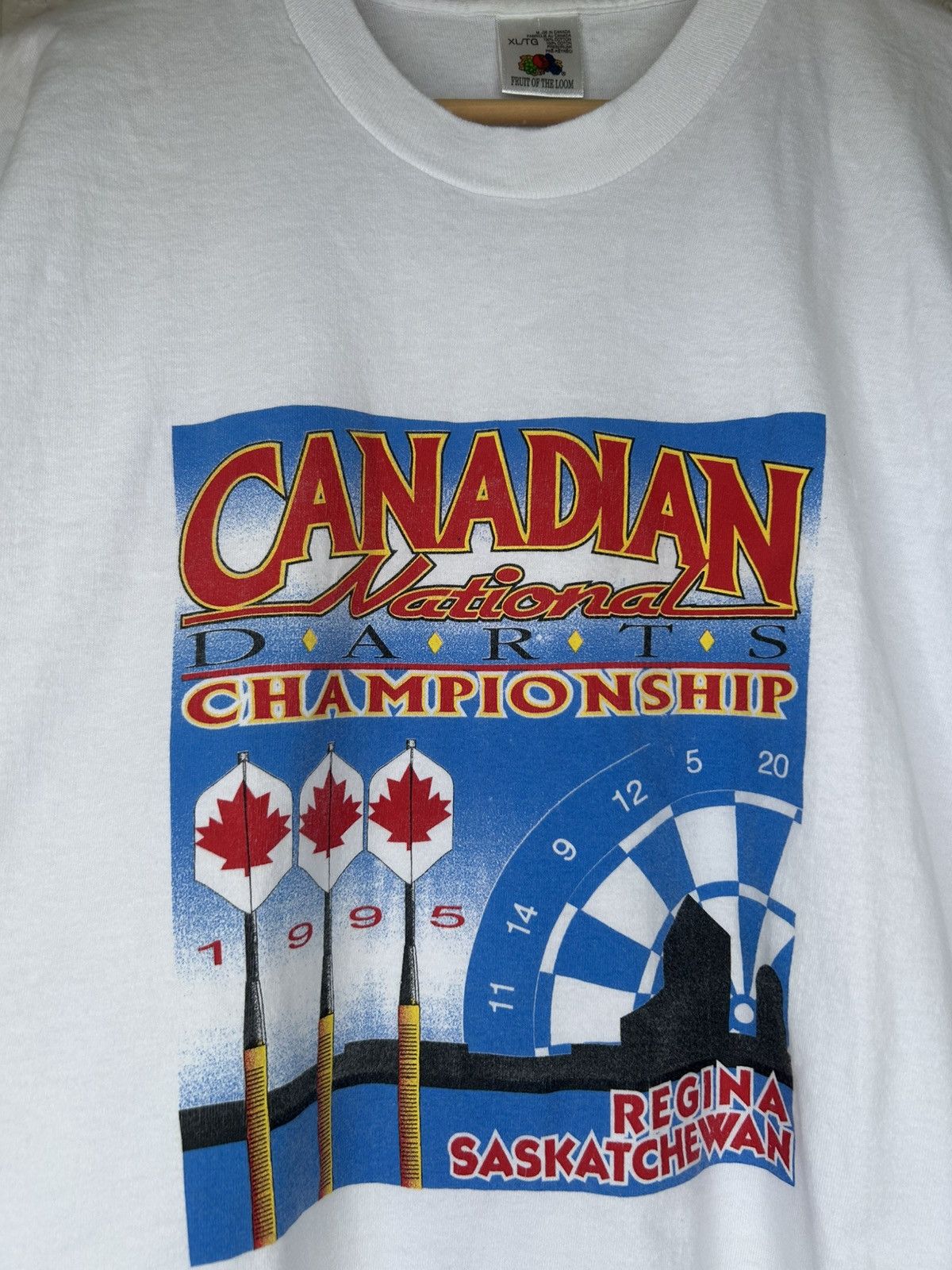 Vintage Vintage 1995 Canadian National Darts Championship T Shirt Size US XL / EU 56 / 4 - 3 Thumbnail