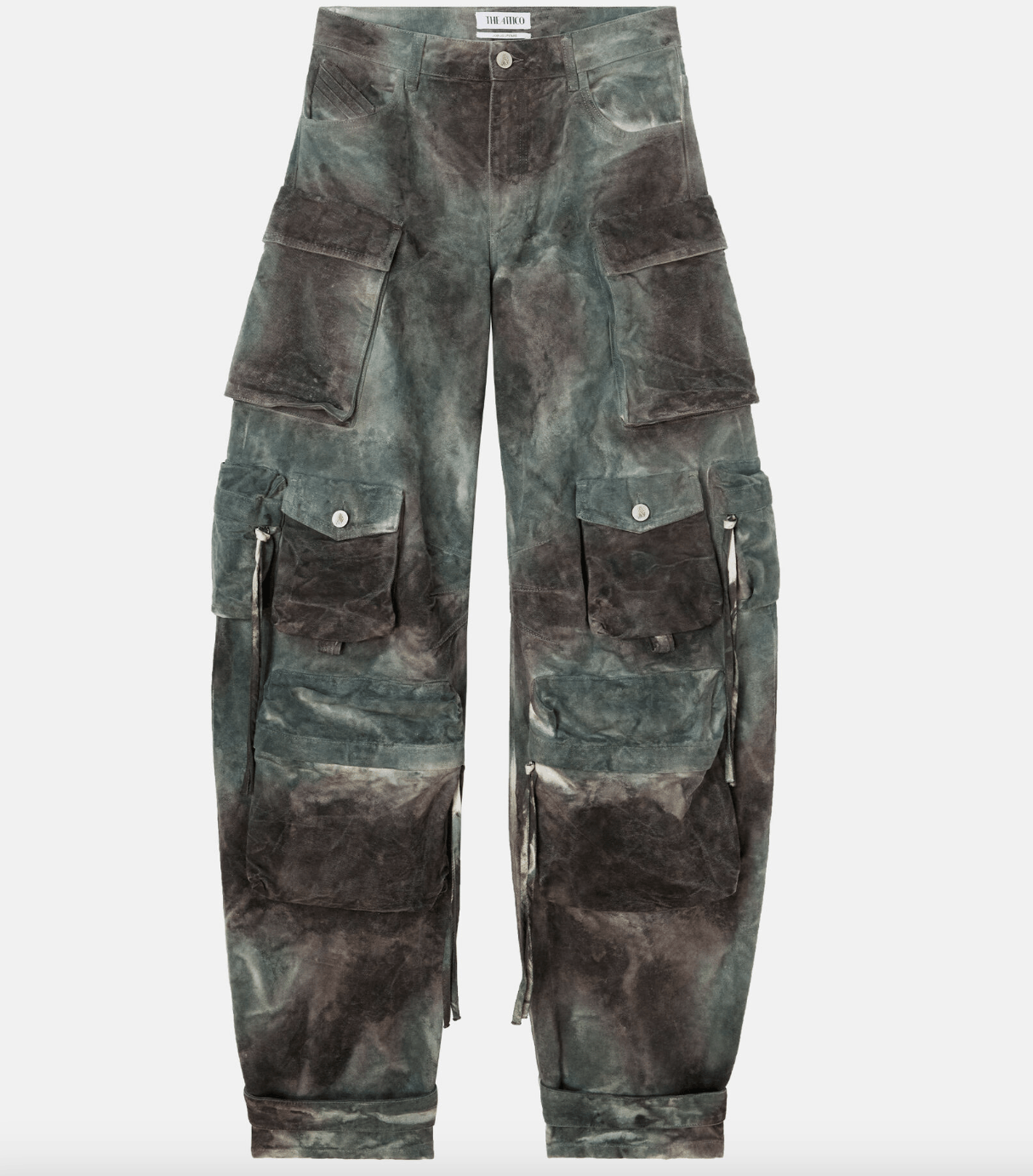 The Attico Stained Green Cargo Pants Size 27" / US 4 / IT 40 - 1 Thumbnail