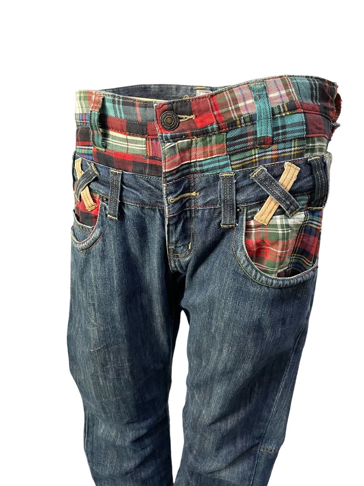 PPFM × semanticdesign Dominate Japan Double Waist Patch Work Double Lined Jeans Size US 32 / EU 48 - 4 Thumbnail