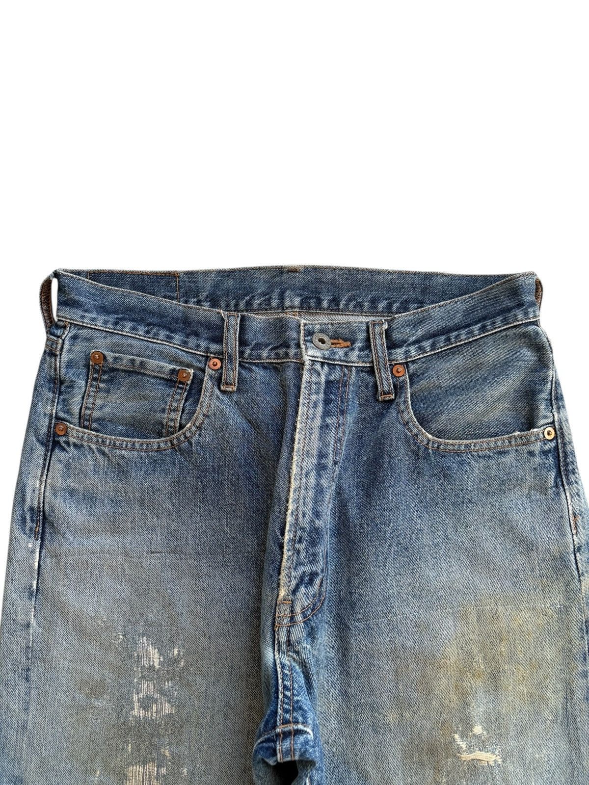 Levi's × Levi's Vintage Clothing Vintage Japanese Brand Mud Wash Distress Rip Baggy Jean Size US 34 / EU 50 - 4 Thumbnail