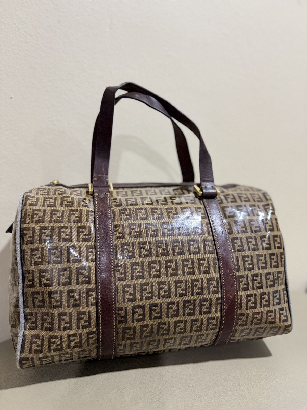 Fendi Authentic Fendi Zucca Crystal Boston Hand Bag Size ONE SIZE - 24 Thumbnail