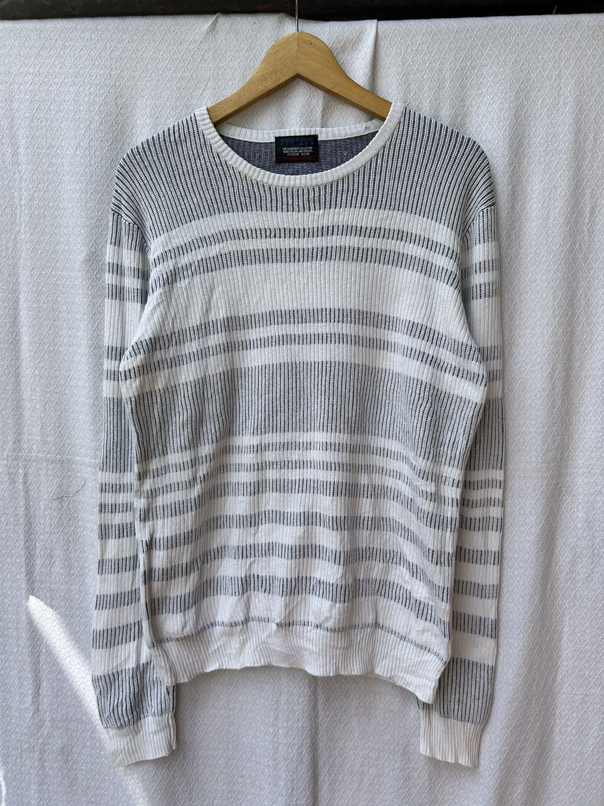 If Six Was Nine × Japanese Brand × Le Grande Bleu (L.G.B.) Nicole club for men stripe style knit longsleeve Size US L / EU 52-54 / 3 - 1 Thumbnail