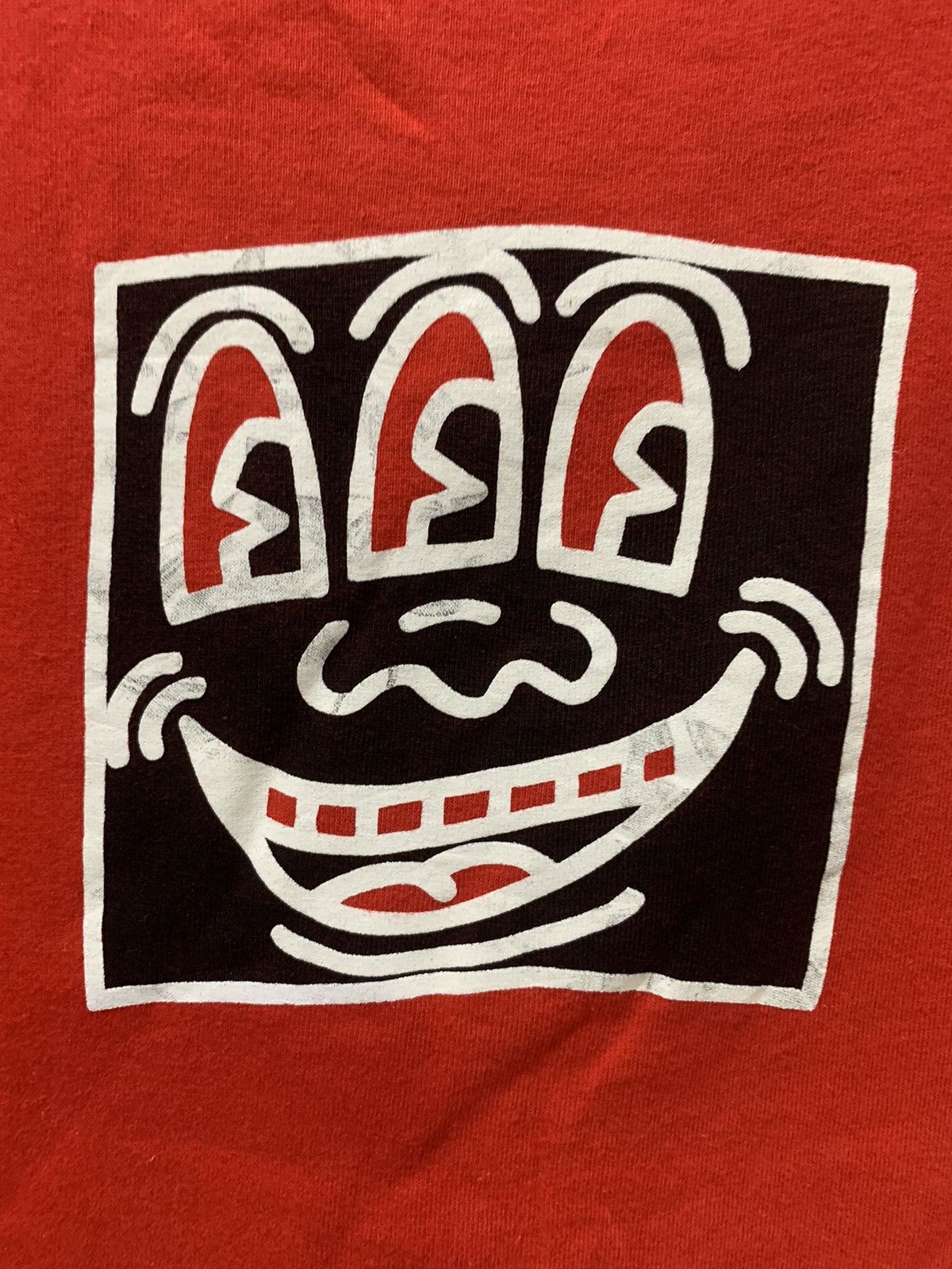 Keith Haring × Vintage Vintage KEITH HARING “Three Eyed Smiling Face” Pop Shop art Size US L / EU 52-54 / 3 - 7 Thumbnail
